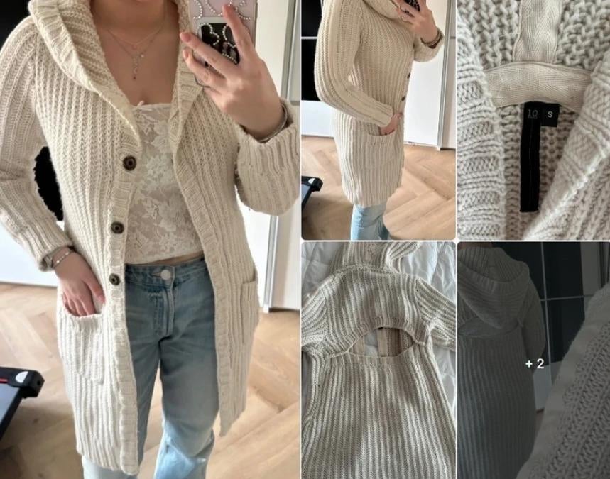 10Days lang beige vest wol-alpaca mix, maat S/M, Ophalen of Verzenden, Zo goed als nieuw, Maat 36 (S), Beige
