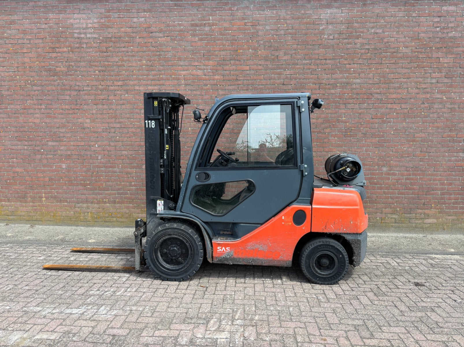 Toyota 3 ton LPG 4,30 M hefhoogte. Cabine, verwarming., 2000 tot 3000 kg, Ophalen, LPG, Heftruck
