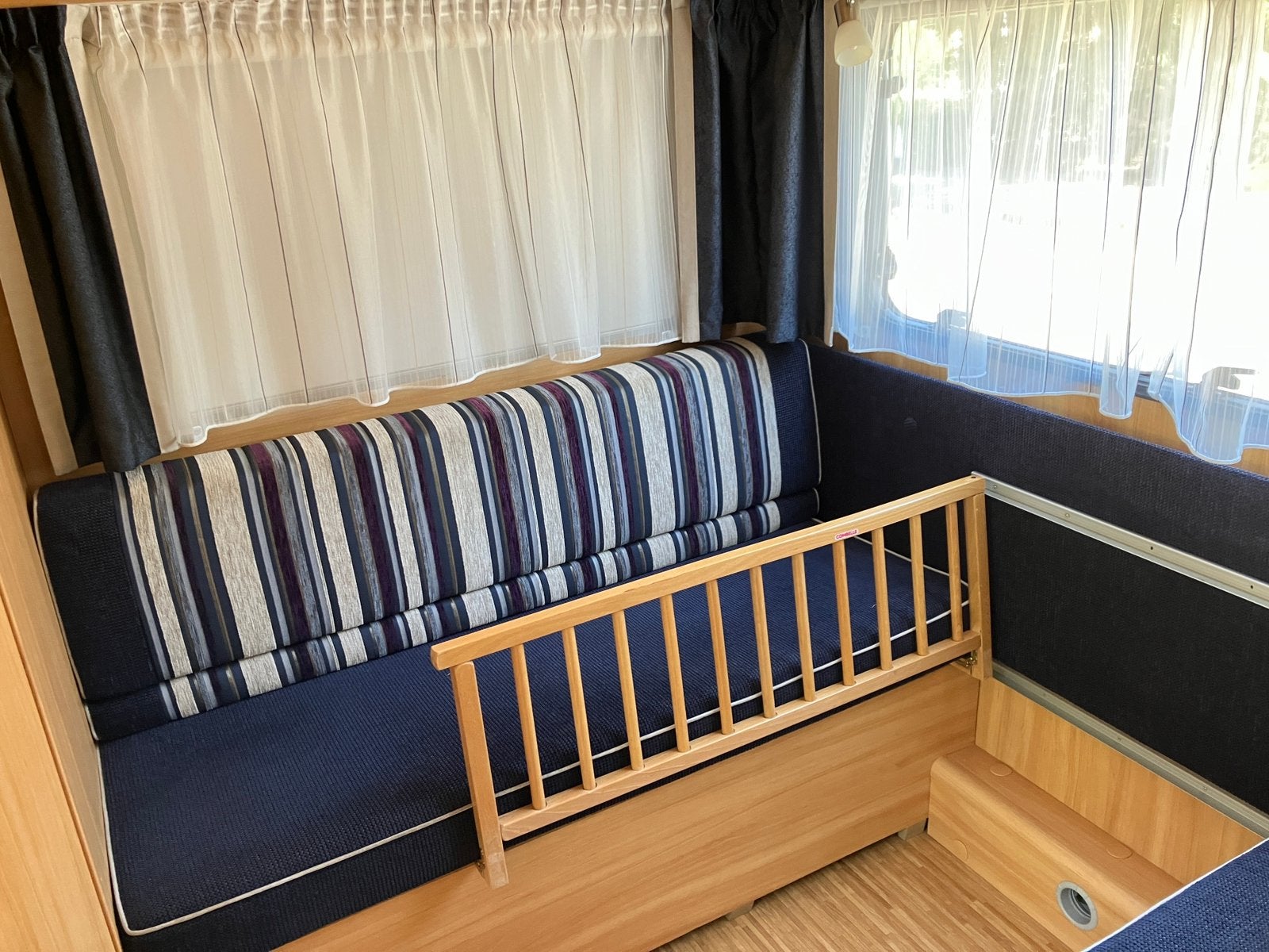 Bedhekje van beukenhout voor caravan/kinderbed, Ophalen, Gebruikt