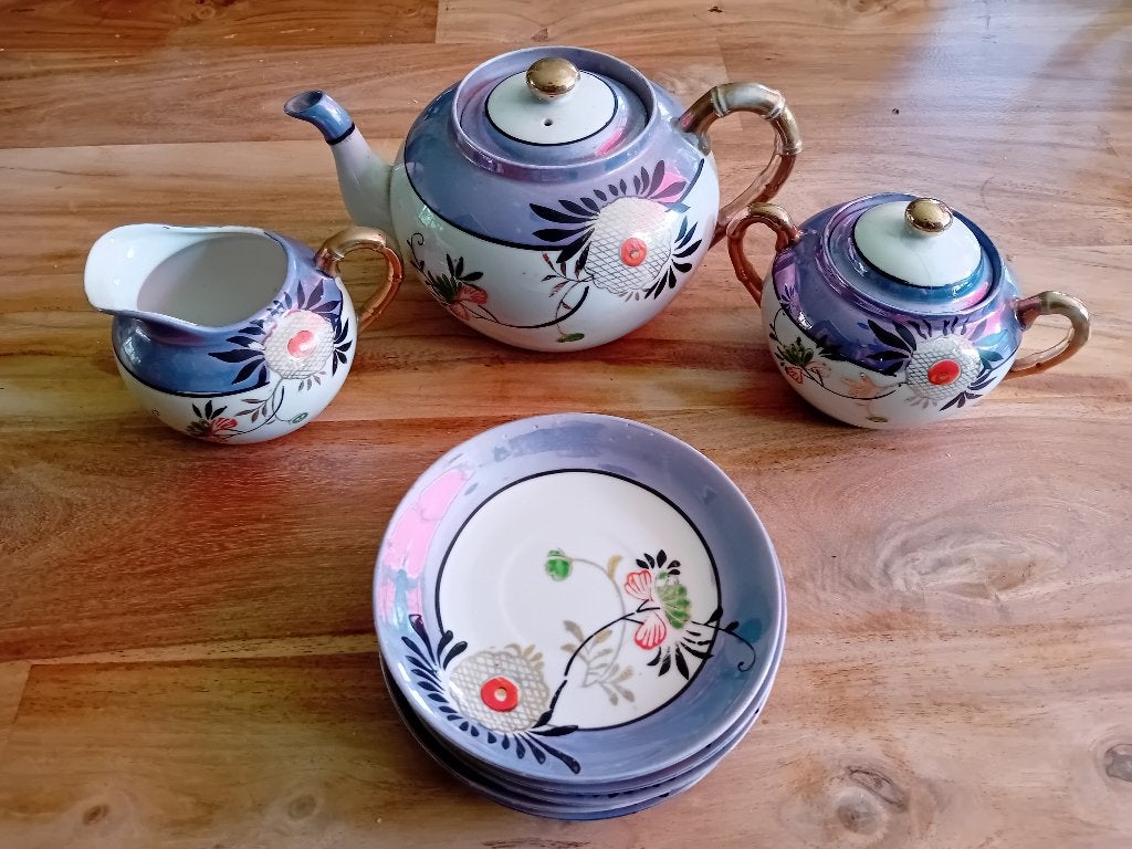 Theepot set Japans eierporselein, Antiek en Kunst, Ophalen