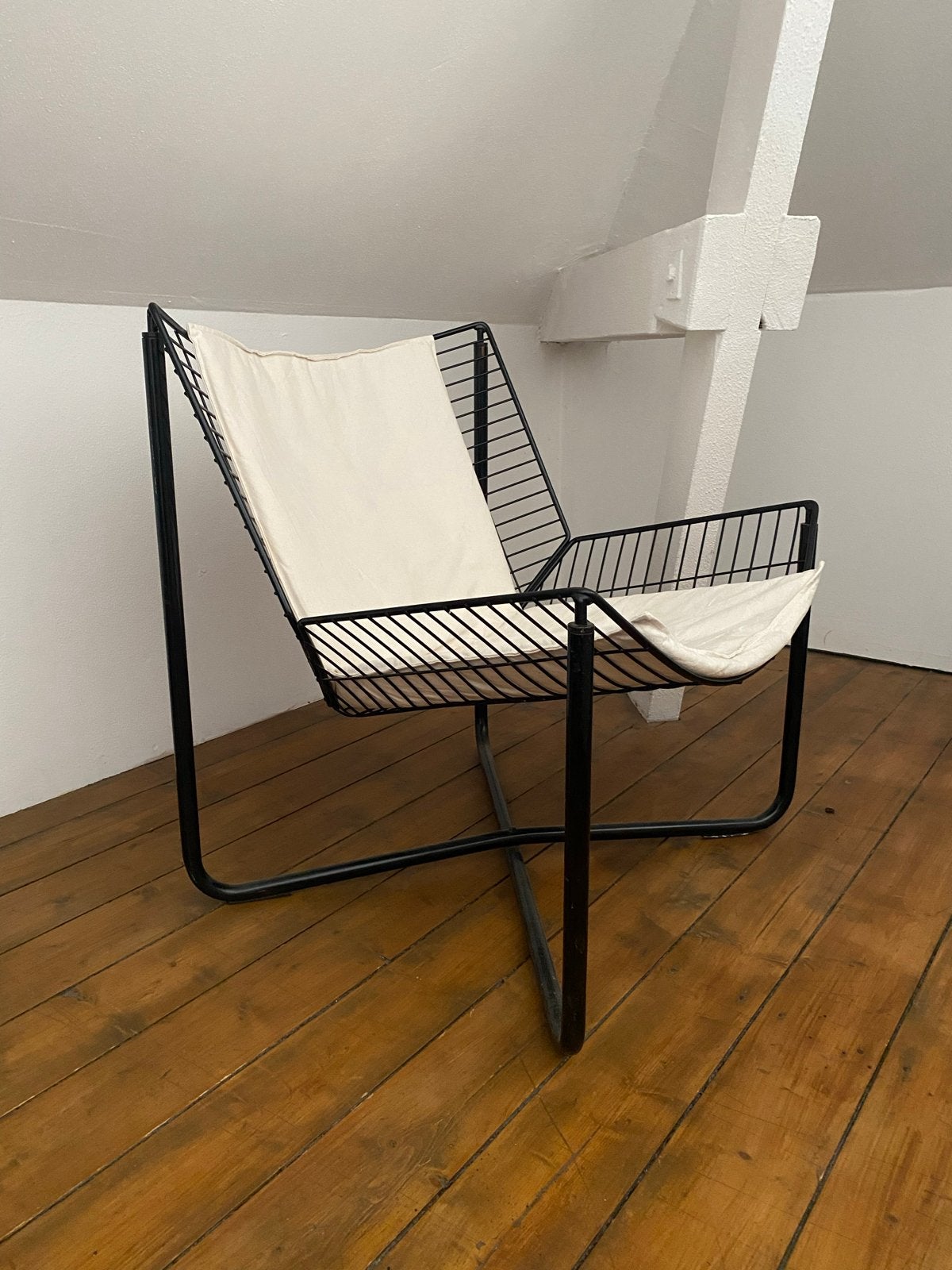 Zwarte fauteuil Jarpen Gammelgaard Ikea, Ophalen, Gebruikt, Zwart, Metaal