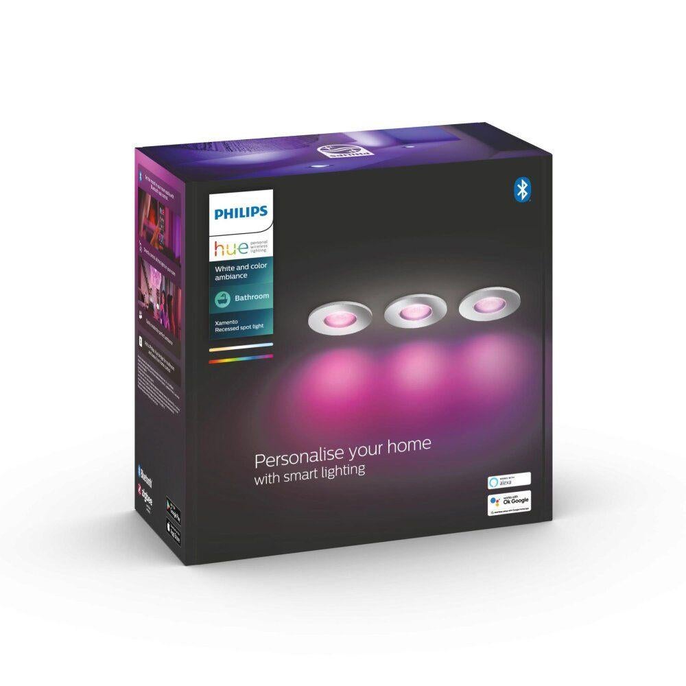 Philips Hue Xamento badkamerinbouwspot 3 pack chroom, Minder dan 30 watt, Overige typen, Nieuw, Overige fittingen