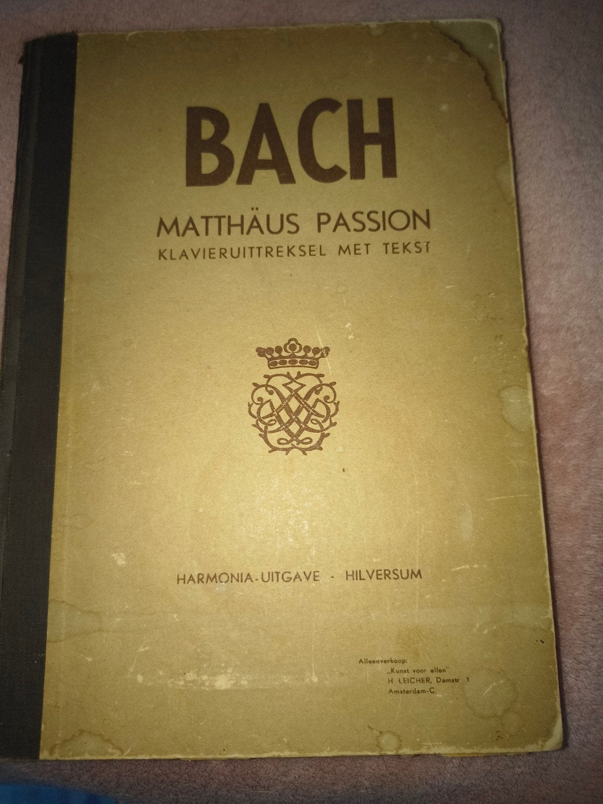 Oud boek Bach Matthäus Passion - Klavieruittreksel, Ophalen of Verzenden, Gelezen