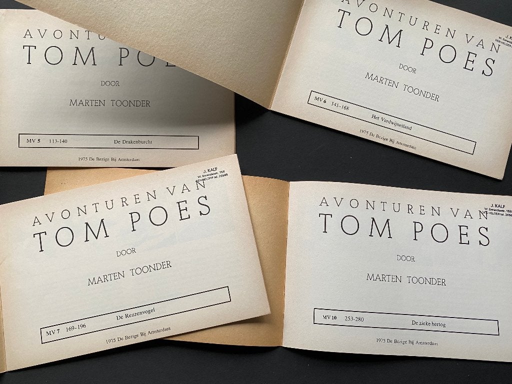 4 exemplaren van de avonturen van Tom Poes / Marten Toonder., Boeken, Stripboeken, Meerdere stripboeken, Ophalen of Verzenden