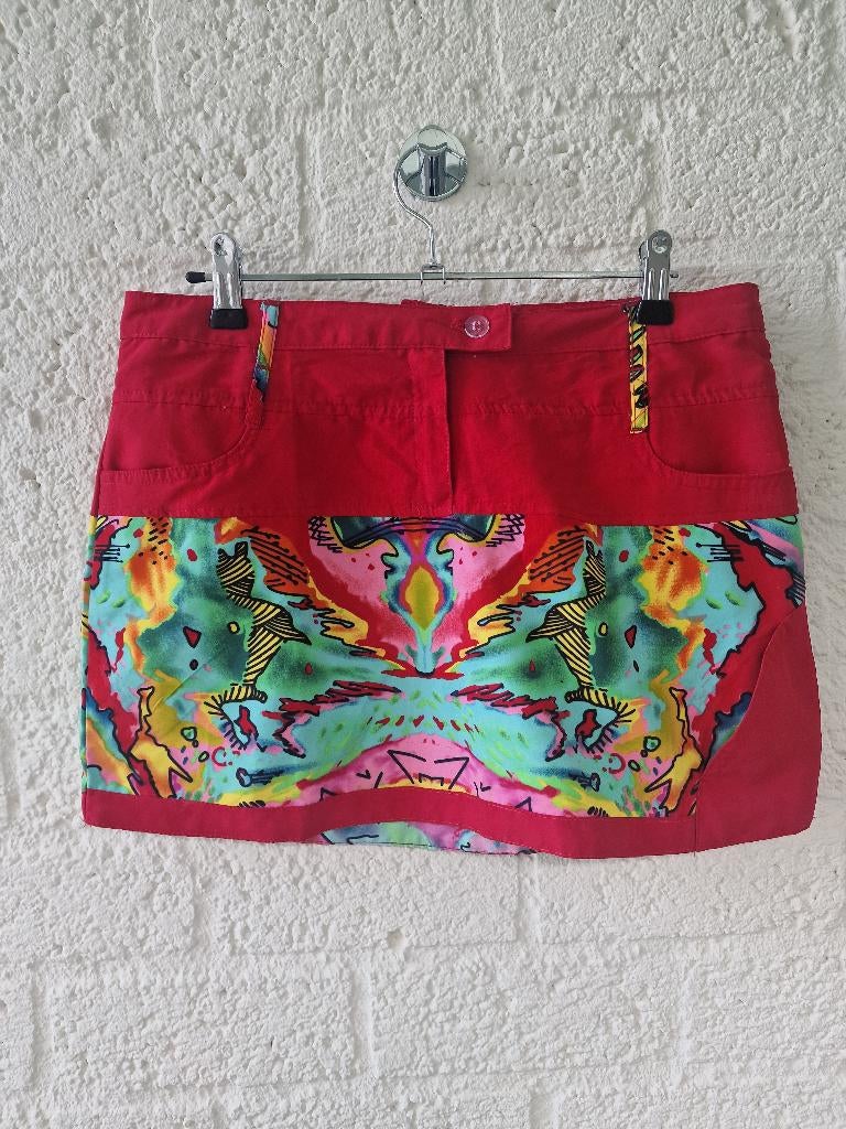 Coline minirok M boho festival print rood, Kleding | Dames, Maat 38/40 (M), Zwart, Ophalen of Verzenden, Zo goed als nieuw