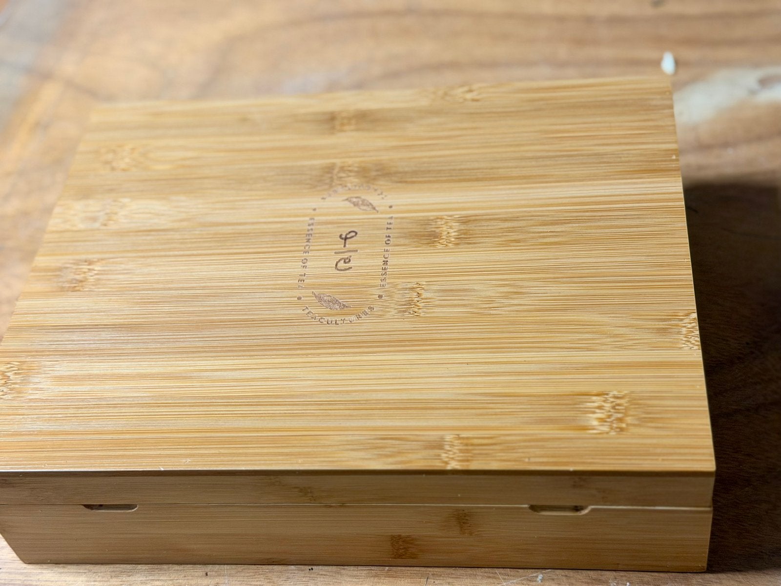 Tea Cultures bamboe theekist met 8 vakken, Ophalen of Verzenden, Nieuw, Overige houtsoorten, Minder dan 50 cm