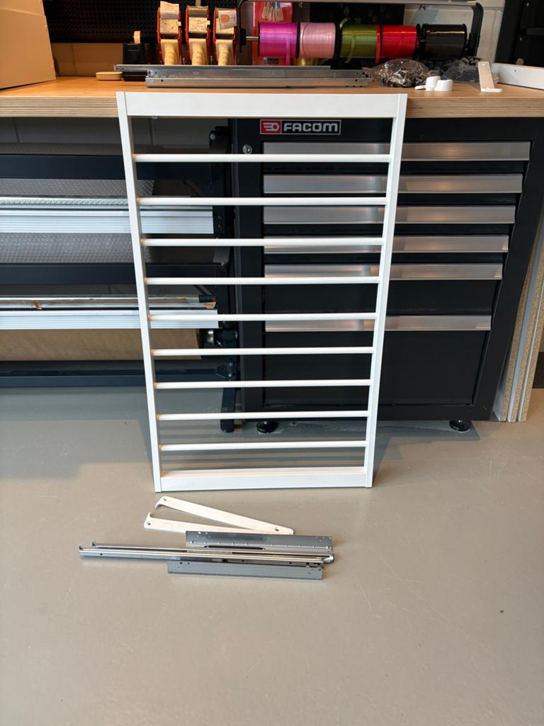 Komplement uittrekbare broekhanger 100x58cm, Huis en Inrichting, Kasten | Kledingkasten, Ophalen, Gebruikt, 50 tot 100 cm, Minder dan 100 cm