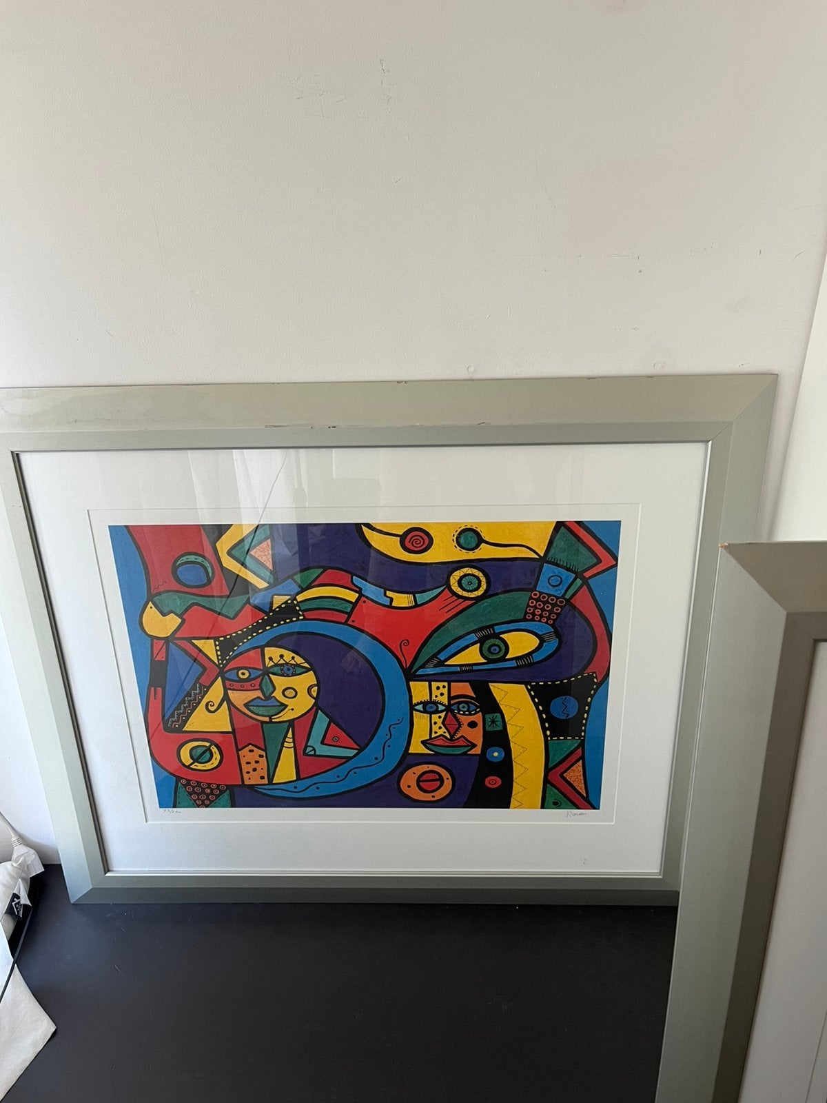 2 kleurige genummerde zeefdrukken, Antiek en Kunst, Kunst | Litho's en Zeefdrukken, Met glas, Ophalen, Abstract