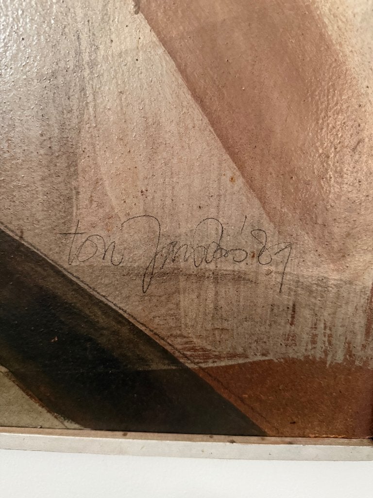 Ilias , 1989, Ton Jacobs, groot schilderij, modern, krachtig, Ophalen, Figuren, Gemengde techniek, Overige materialen