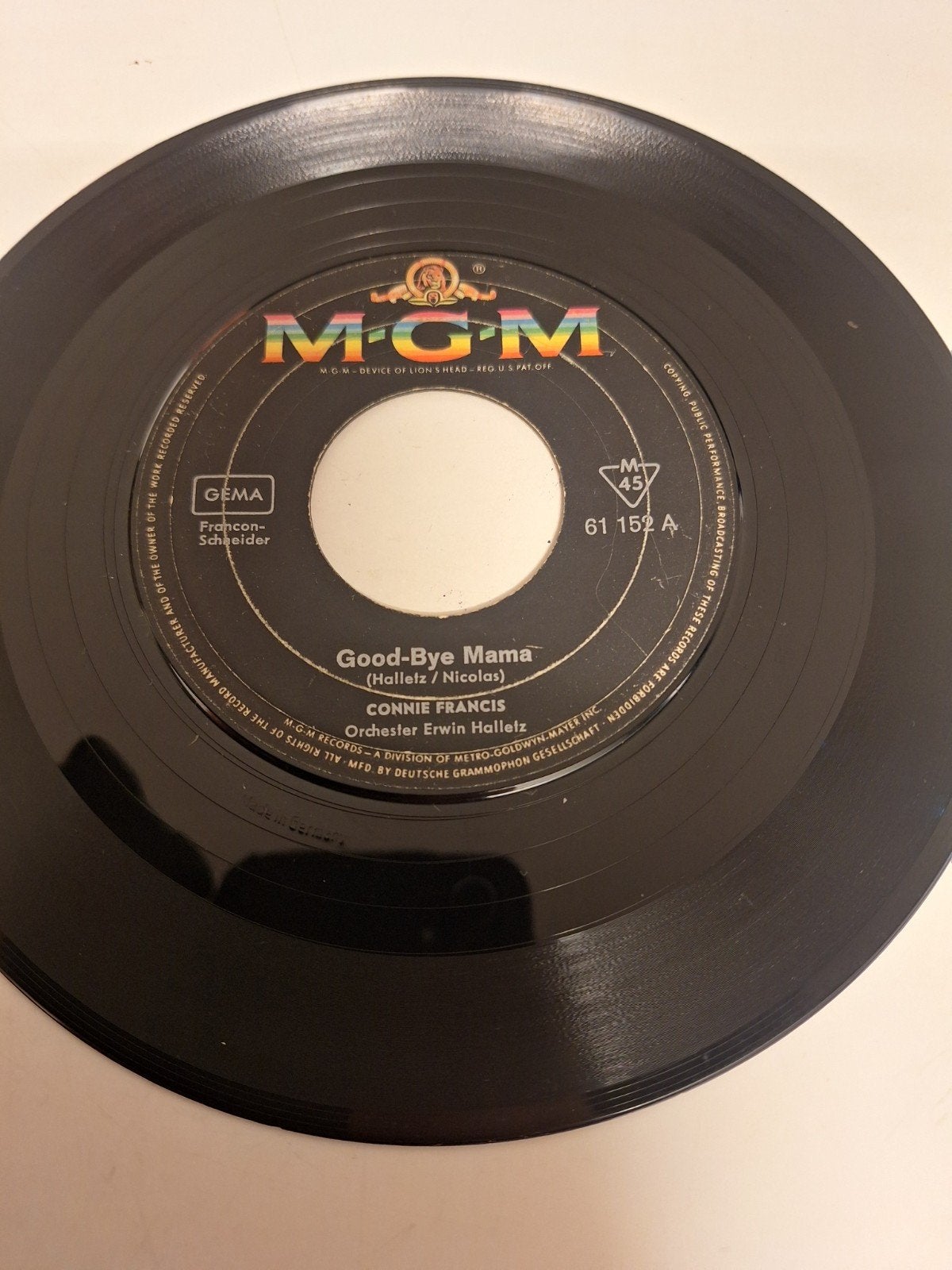 Connie Francis - Goodbye Mama, 1960., Verzenden, 7 inch, Pop