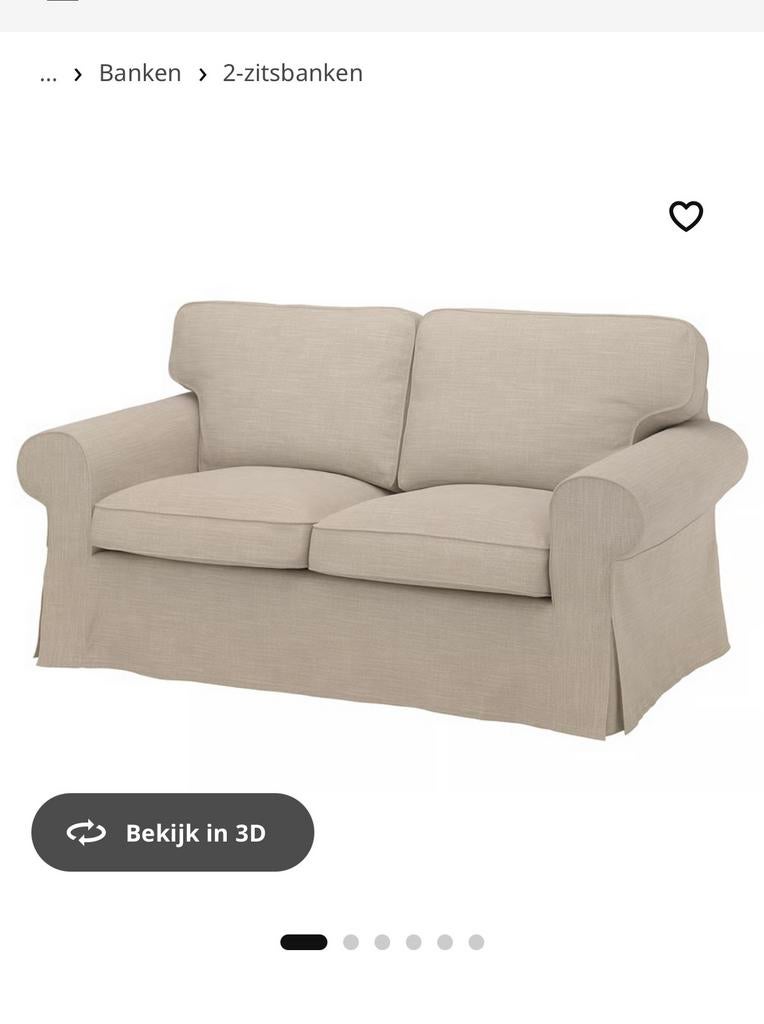 Ektorp bankstel HOES, Overige materialen, Gebruikt, EKTORP IKEA BANKSTEL, Tweepersoons