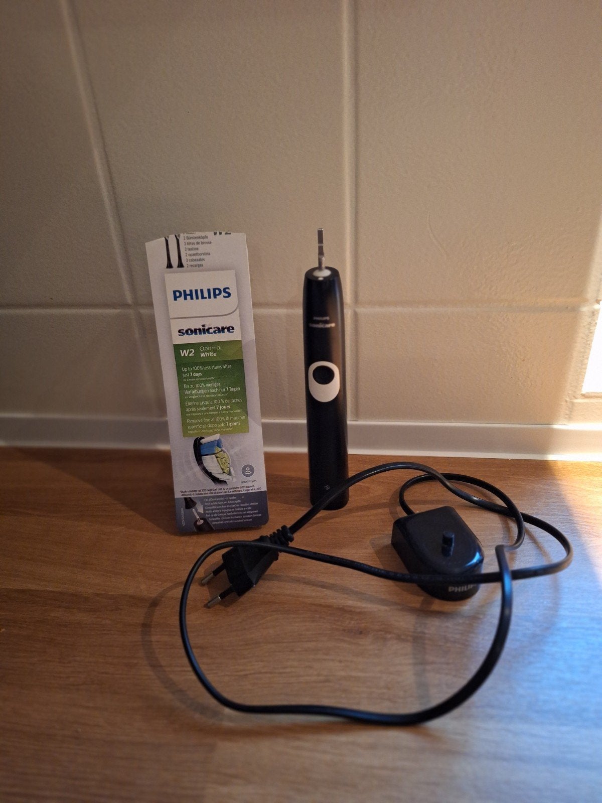 Philips Sonicare elektrische tandenborstel + nieuwe borstel, Ophalen of Verzenden, Zo goed als nieuw, Mondverzorging