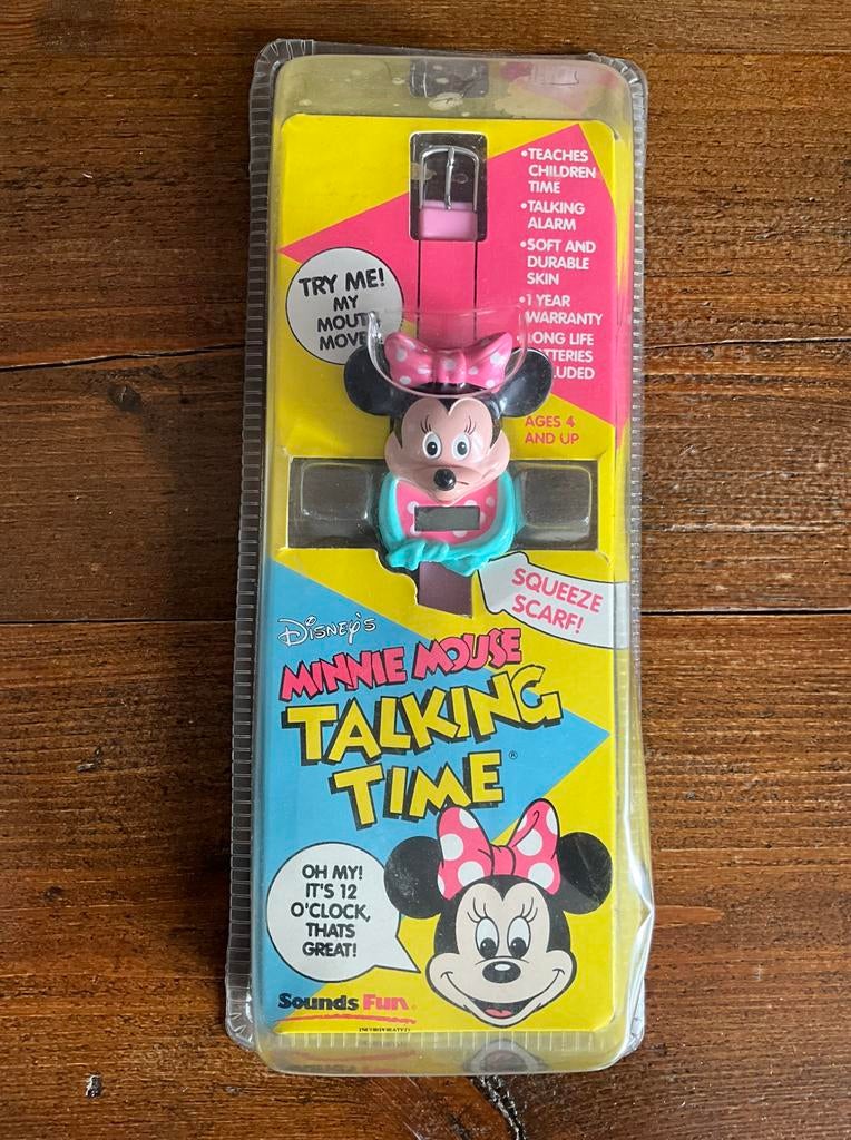 Vintage geseald disney Minnie mouse talking watch nieuw, Ophalen of Verzenden, Nieuw