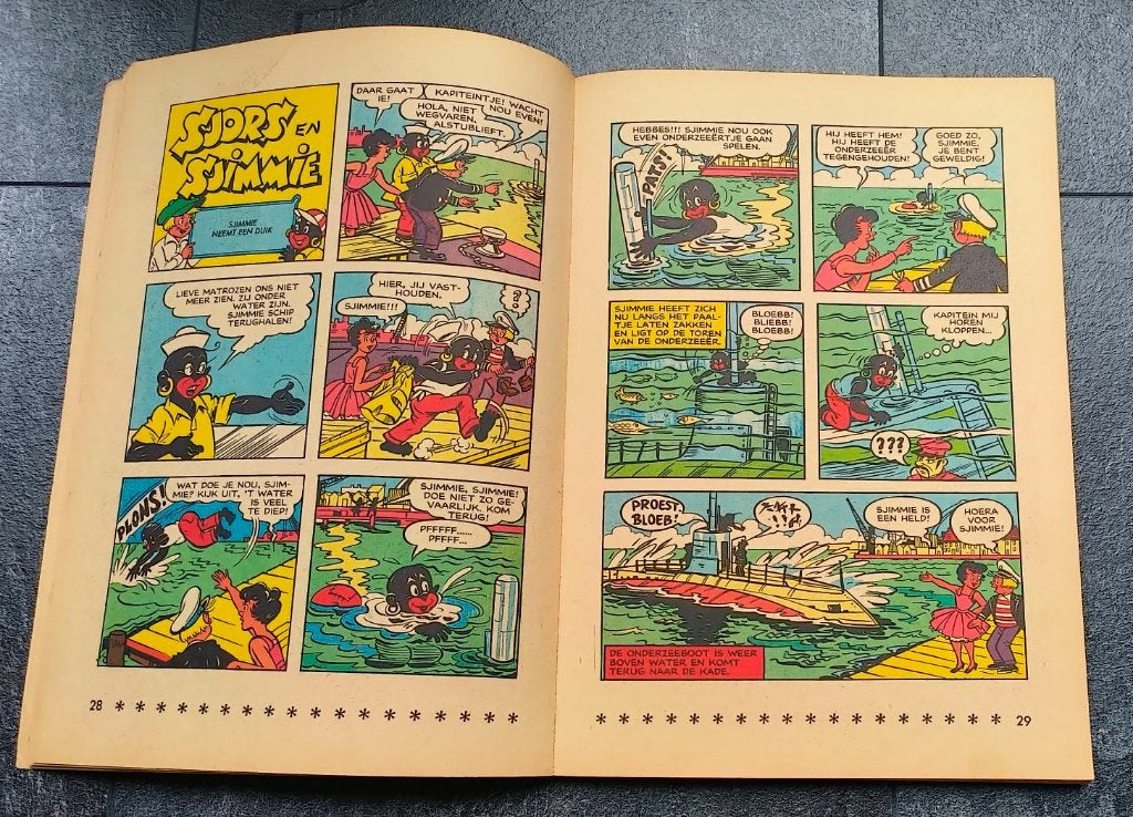 Sjors en Sjimmie en de geheimzinnige duikboot(1), Gelezen, Eén stripboek, Diverse auteurs, Ophalen of Verzenden