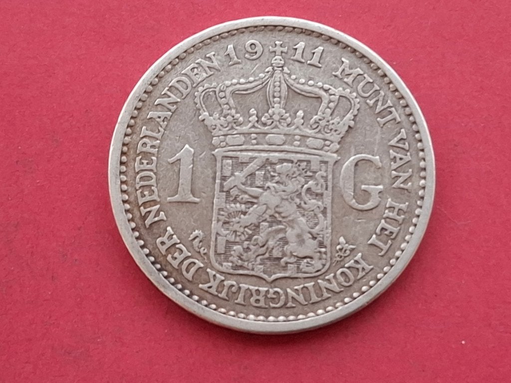 1 gulden 1911, 1 gulden, Zilver, Ophalen of Verzenden, Koningin Wilhelmina