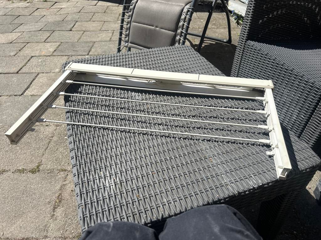 Leifheit Wanddroogrek 70 cm breed, uitschuifbaar, Ophalen, Gebruikt, Wasrek