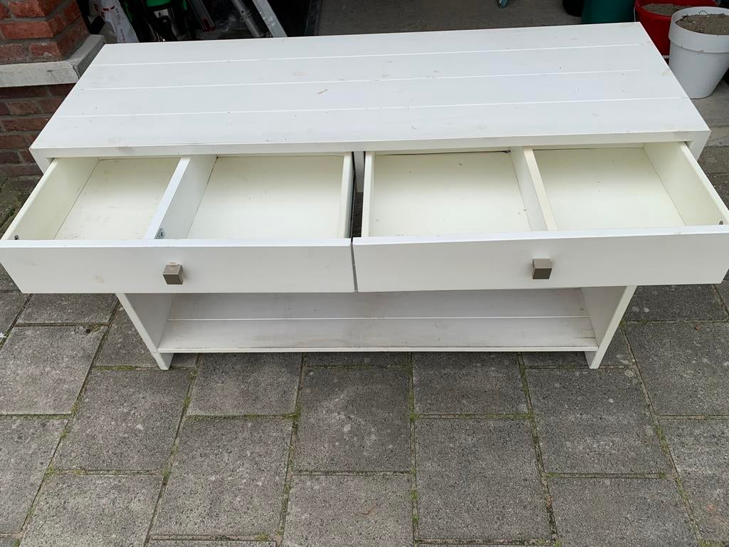 Mooie witte kast / televisiemeubel, Ophalen, Zo goed als nieuw, 25 tot 50 cm, Minder dan 100 cm