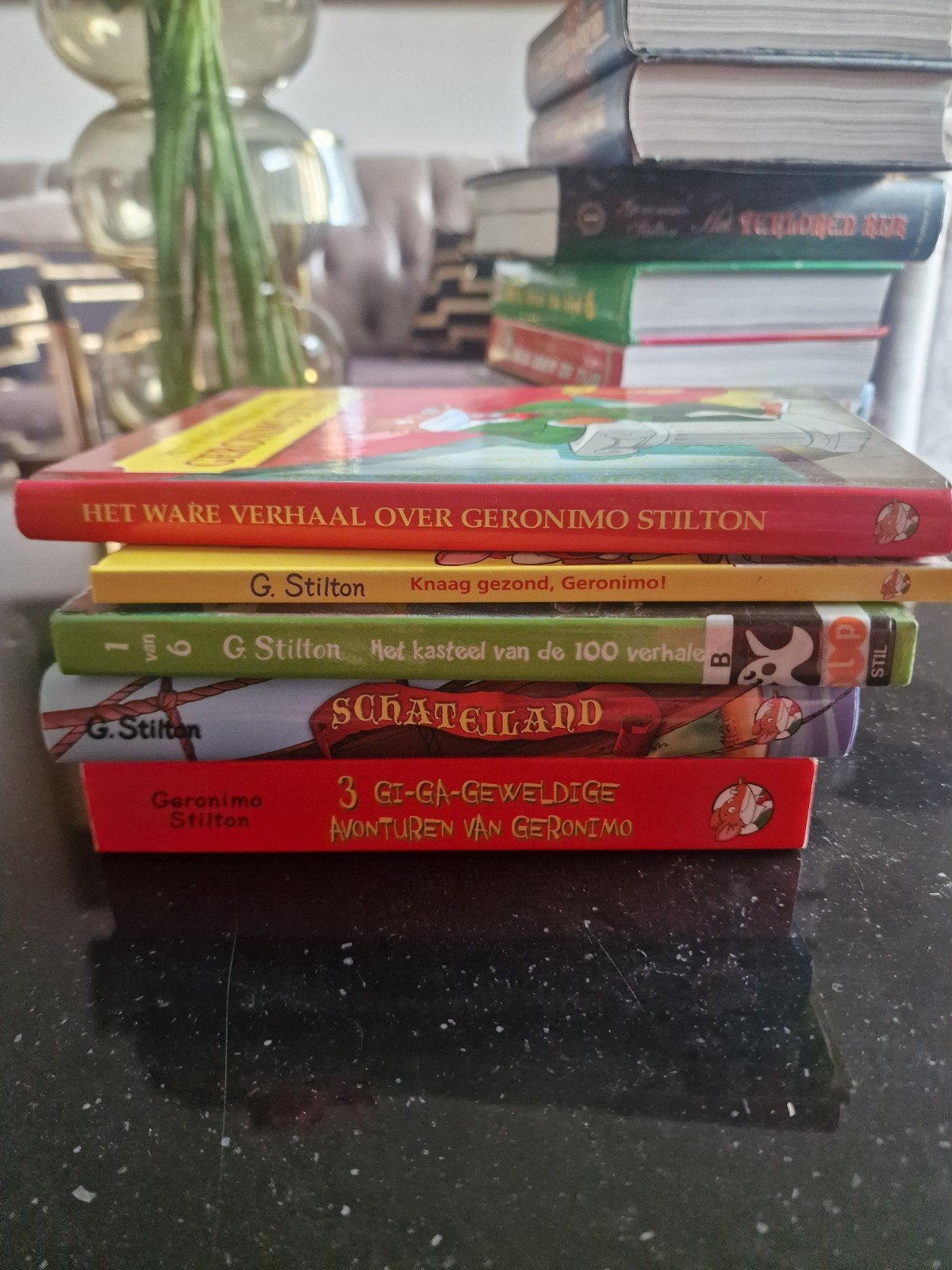 Geronimo Stilton boeken - 5-delige set, Ophalen of Verzenden, Gelezen, Geronimo Stilton, Fictie algemeen