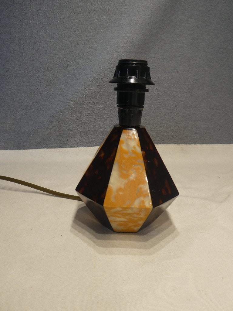 Art Deco tafellampje met bakeliet aan en uit knipper, Ophalen of Verzenden, Gebruikt, Overige materialen
