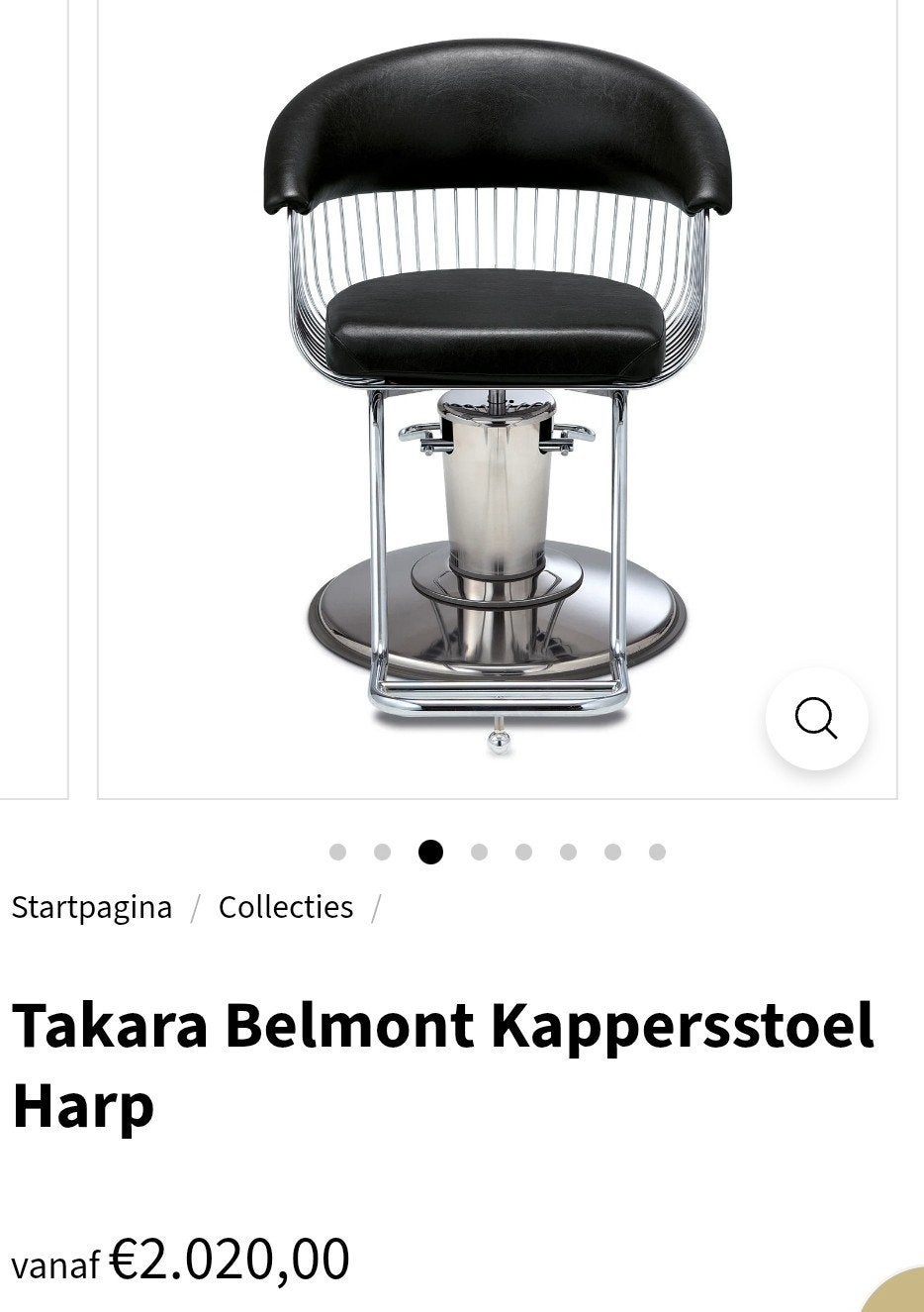kapperstoel Takara Belmont, Huis en Inrichting, Stoelen, Ophalen, Overige materialen, Twee, Zwart