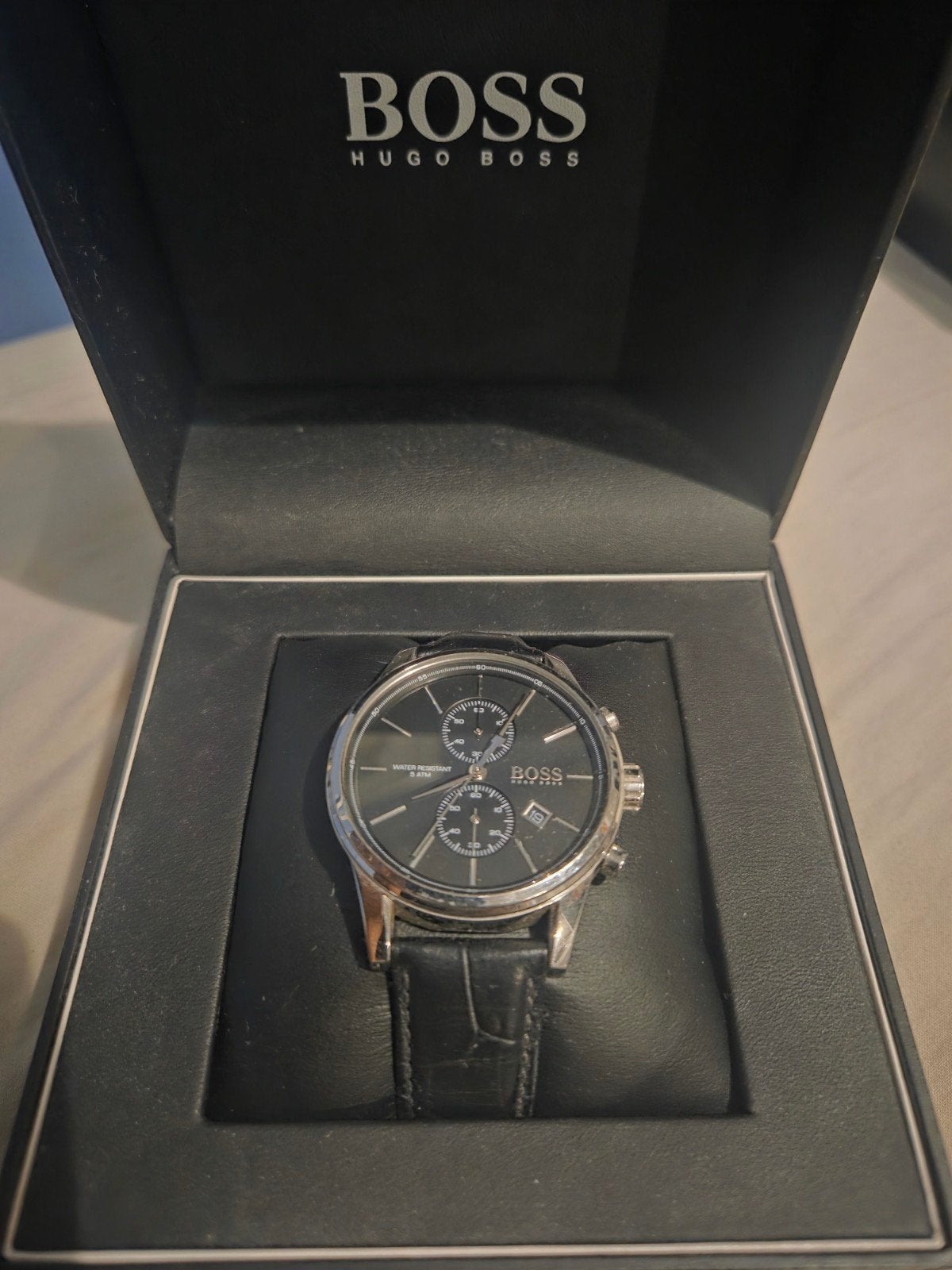 BOSS Hugo Boss horloge nieuwstaat, Overige merken, Leer, Staal, Polshorloge