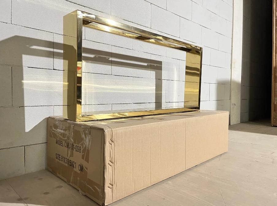 Exclusieve Rvs Salontafelpoten set Nina Gepolijst Goud, 50 tot 100 cm, Nieuw, Metaal, Minder dan 50 cm