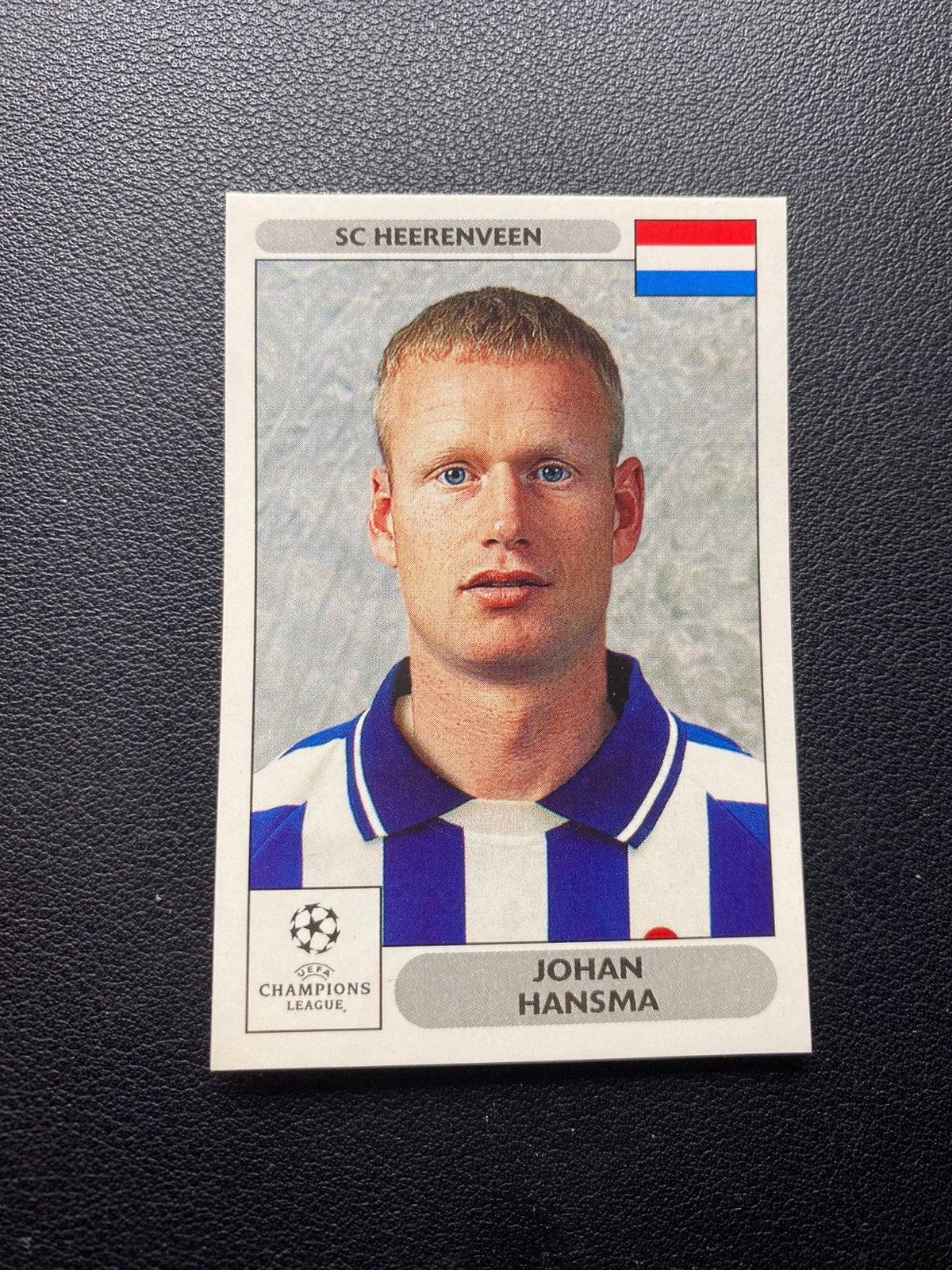 Johan Hansma - SC Heerenveen - Panini CL 2000/2001, Ophalen of Verzenden, Zo goed als nieuw, Overige binnenlandse clubs, Poster, Plaatje of Sticker