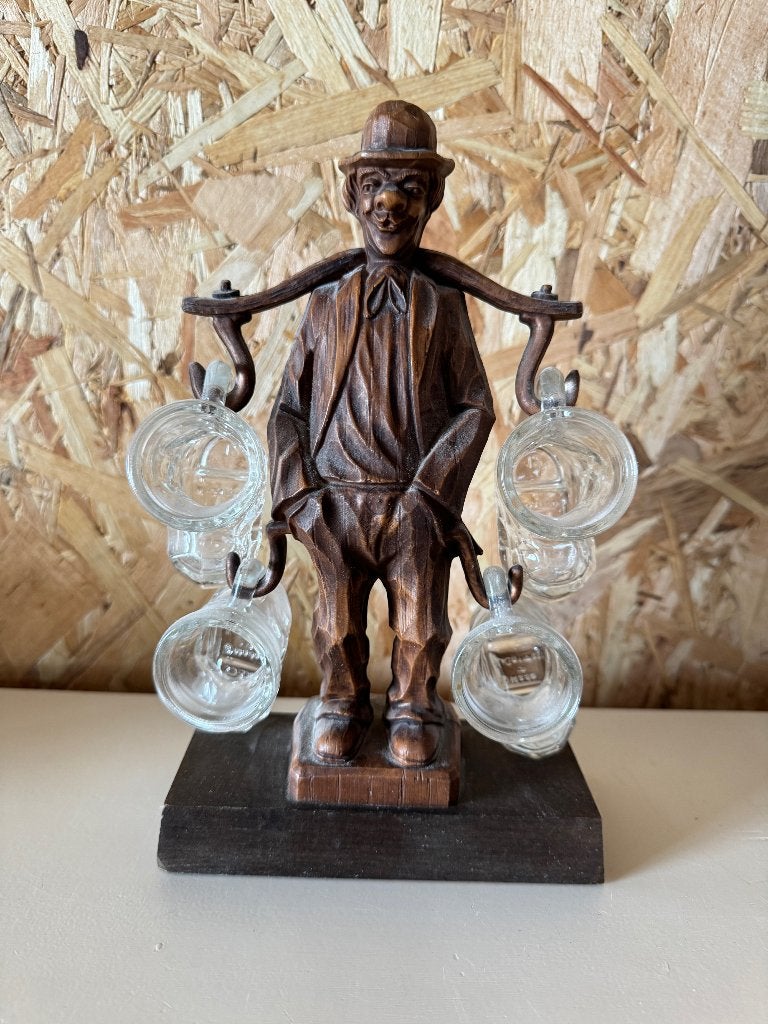 Vintage koziol borrel glas houder, Verzamelen, Glas en Borrelglaasjes, Ophalen, Gebruikt, Borrel- of Shotglas