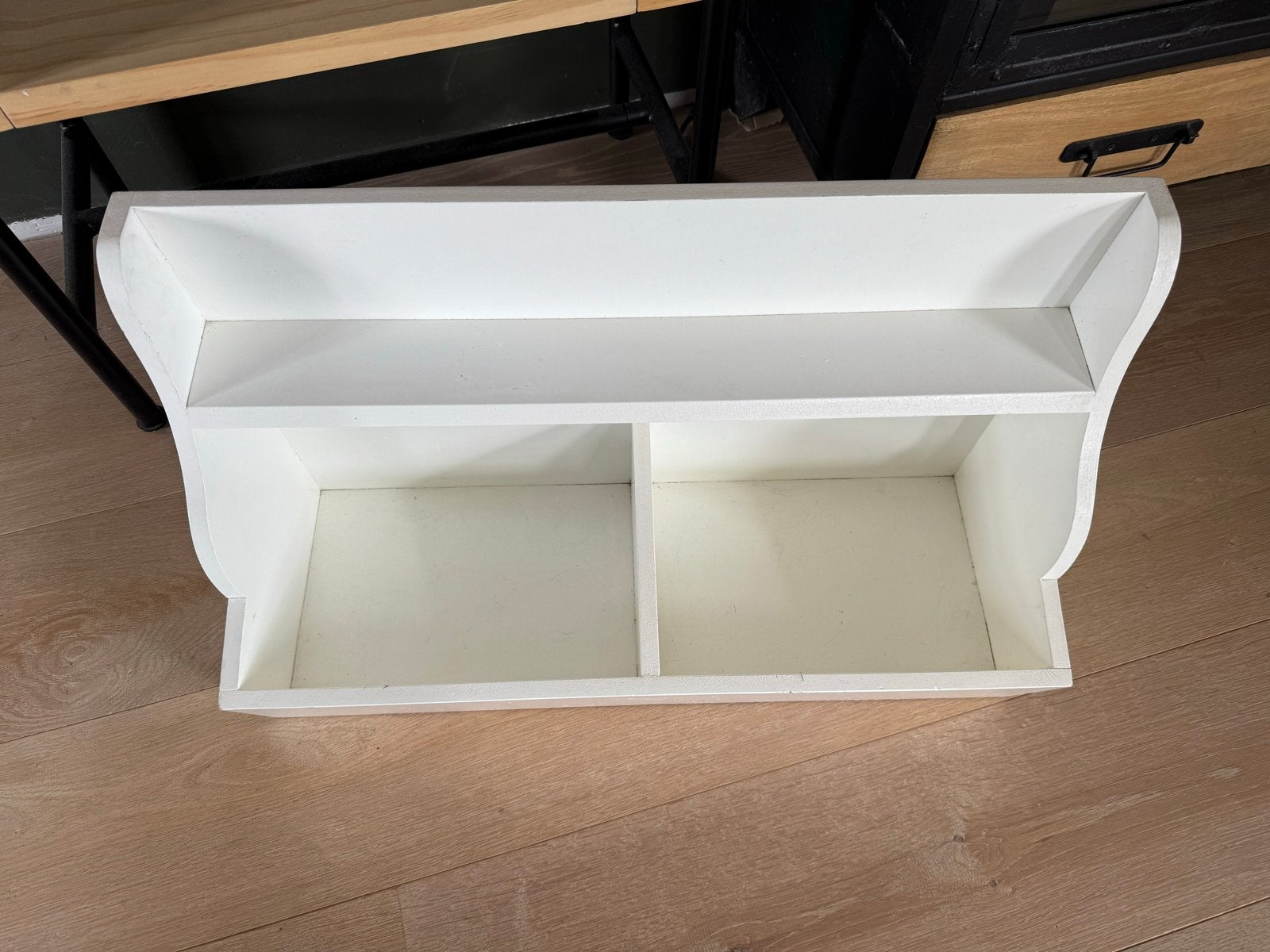 Witte Gruttersbak - Wandrek met 2 vakken, Ophalen, Gebruikt, Wit