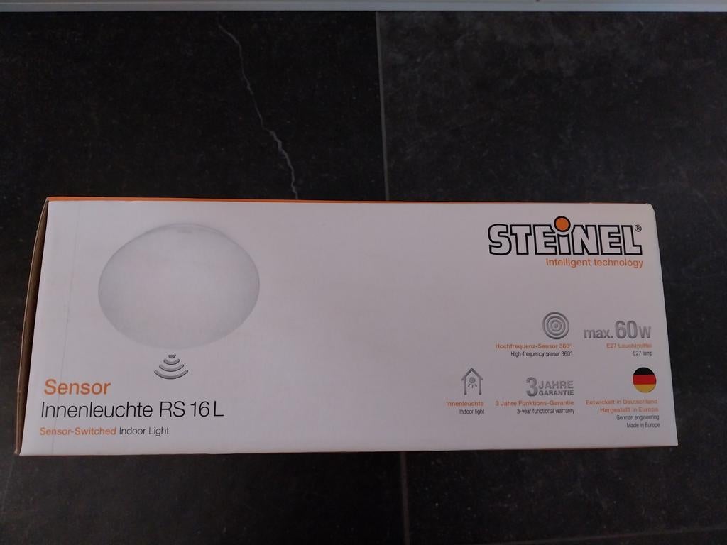 Steinel plafondlamp RS 16 L met sensor, Ophalen of Verzenden, Nieuw