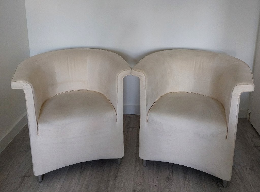 Set van 2 fauteuils van de Sede, Huis en Inrichting, Ophalen, Zwitsers design, Gebruikt, Minder dan 75 cm