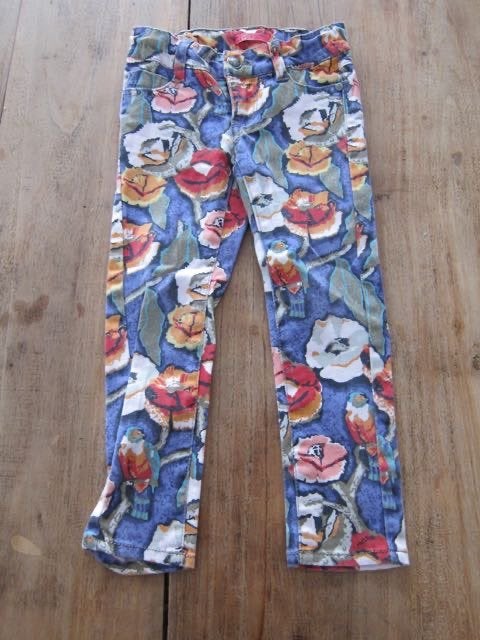 Cakewalk broek maat 98 met bloemen en vogels, Broek, Cakewalk, Meisje, Zo goed als nieuw