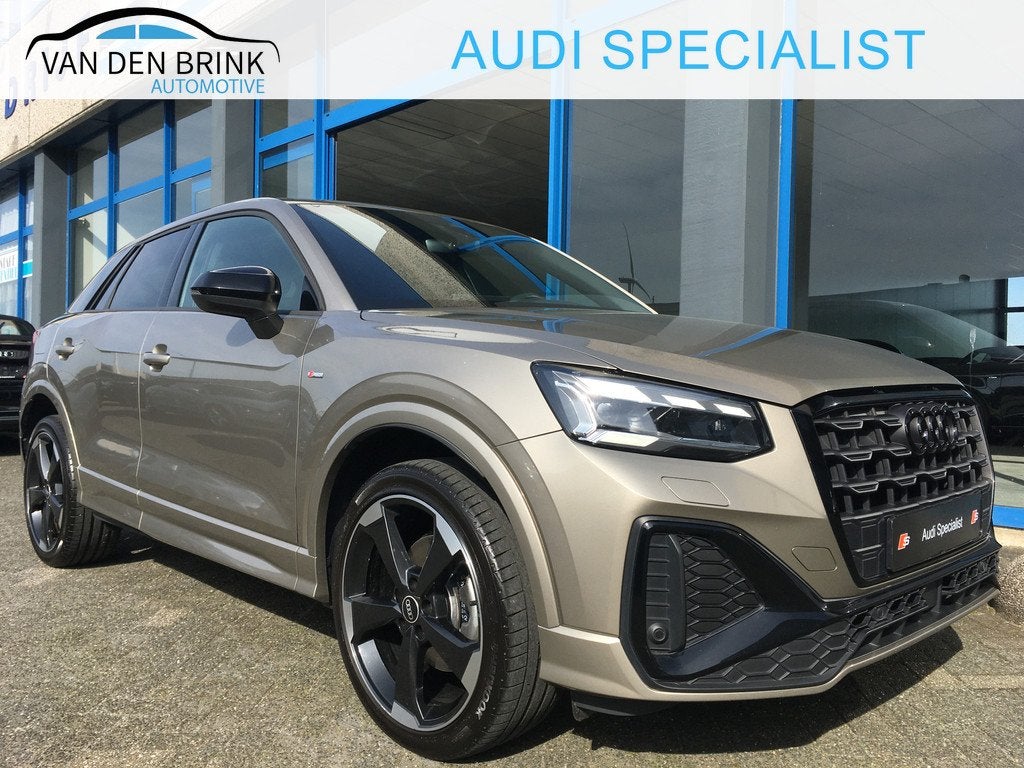 Audi Q2 35 TFSI S-line Matrix B&O Standverwarming (bj 2021), 4 cilinders, Leder en Stof, Beige, Origineel Nederlands