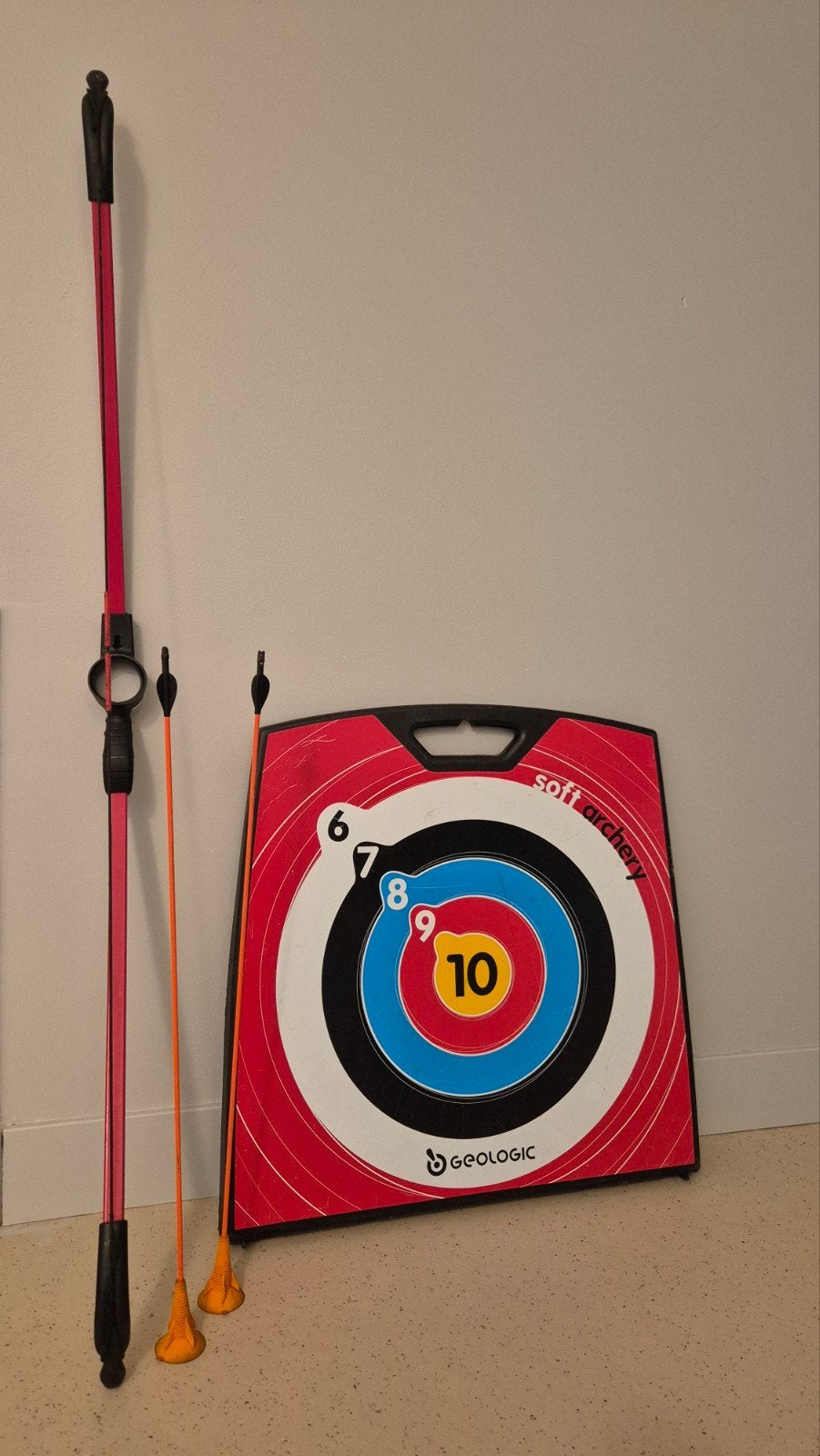 Pijl en boog set met doelwit - Geologic Soft Archery, Hobby en Vrije tijd, Ophalen, Gebruikt