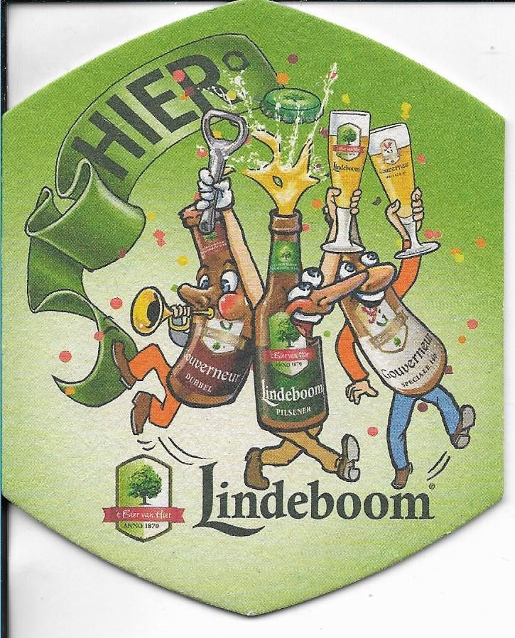 Hier Lindeboom - Viltje Carnaval, Ophalen of Verzenden, Gebruikt, Viltje(s), Overige merken