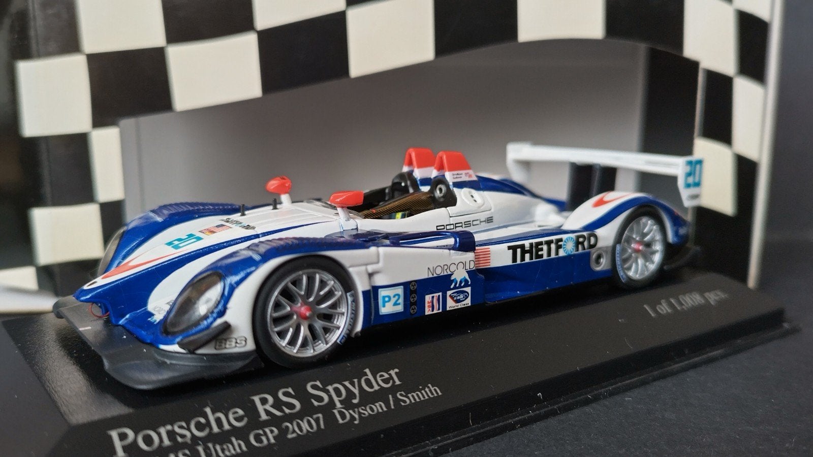 Porsche RS Spyder ALMS Utah 1:43 Minichamps Pol, Auto, Verzenden, ., Nieuw