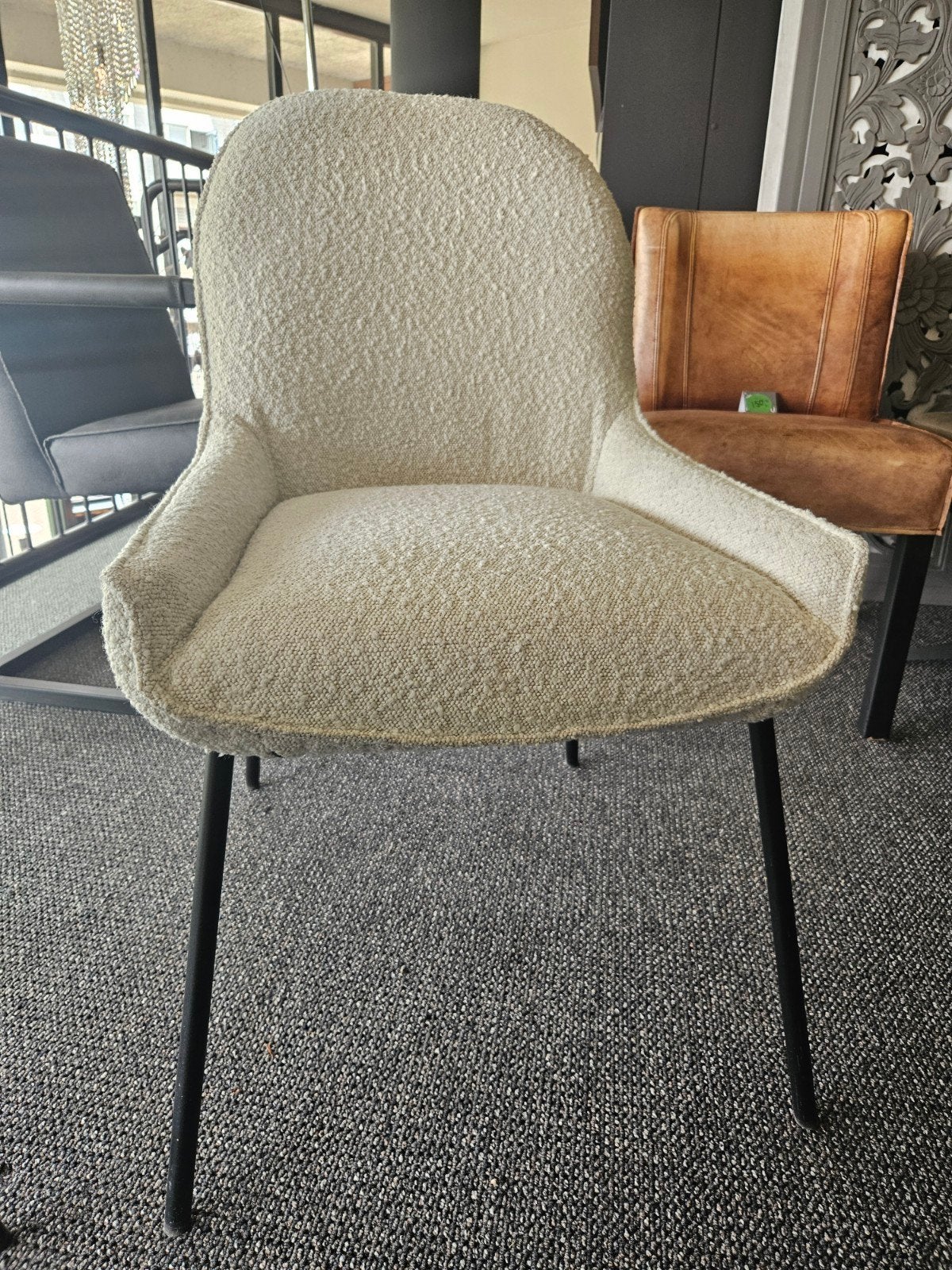 Eetkamerstoel LAURA he design opruiming, Verzenden, Nieuw, Grijs
