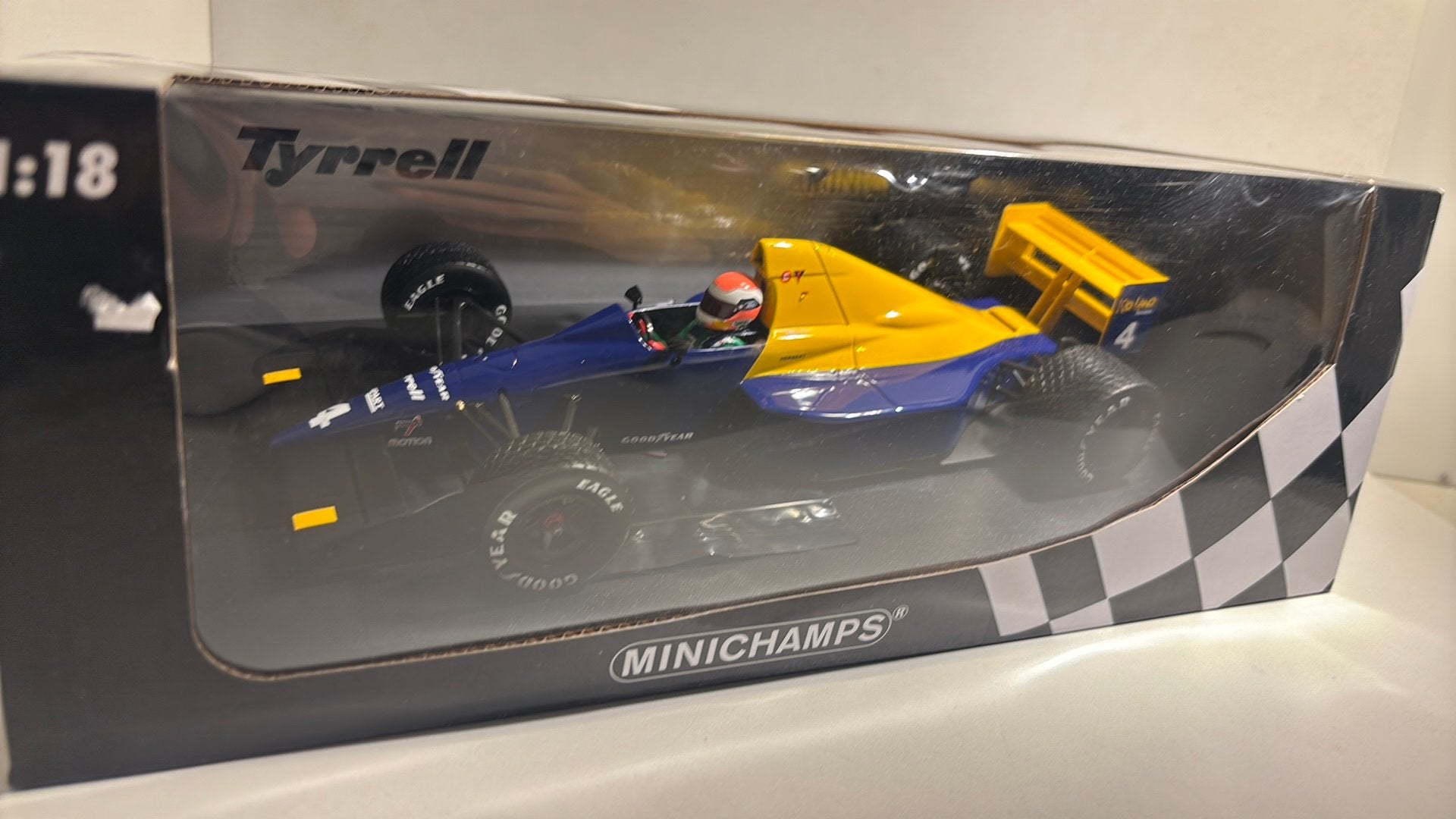 F1 Tyrrell ford 018 j.herbert Belgian 1989 minichamps 1.18, Ophalen of Verzenden, A, A, A