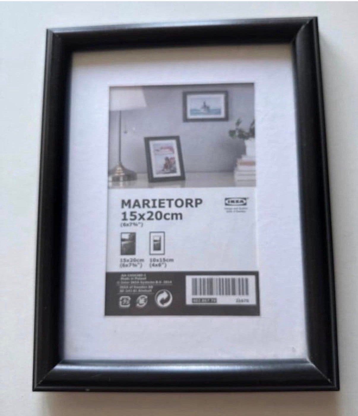 Ikea Marietorp zwarte fotolijst 15x20 cm, Ophalen of Verzenden, Zo goed als nieuw, Fotolijst, Hout
