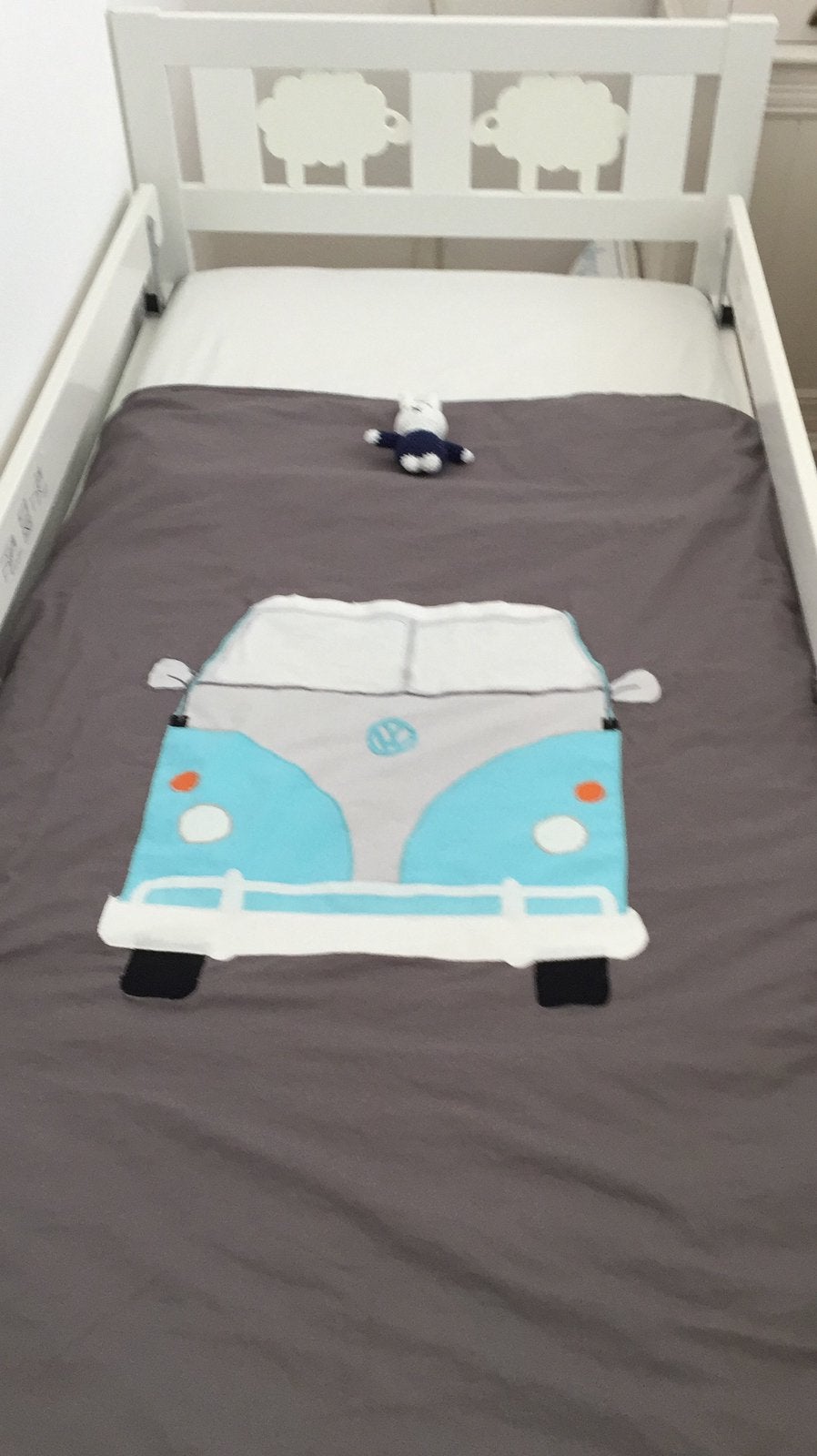 Peuterbed Ikea met toebehoren, Kinderen en Baby's, Kinderkamer | Bedden, Ophalen, Gebruikt, 70 tot 85 cm, 140 tot 160 cm