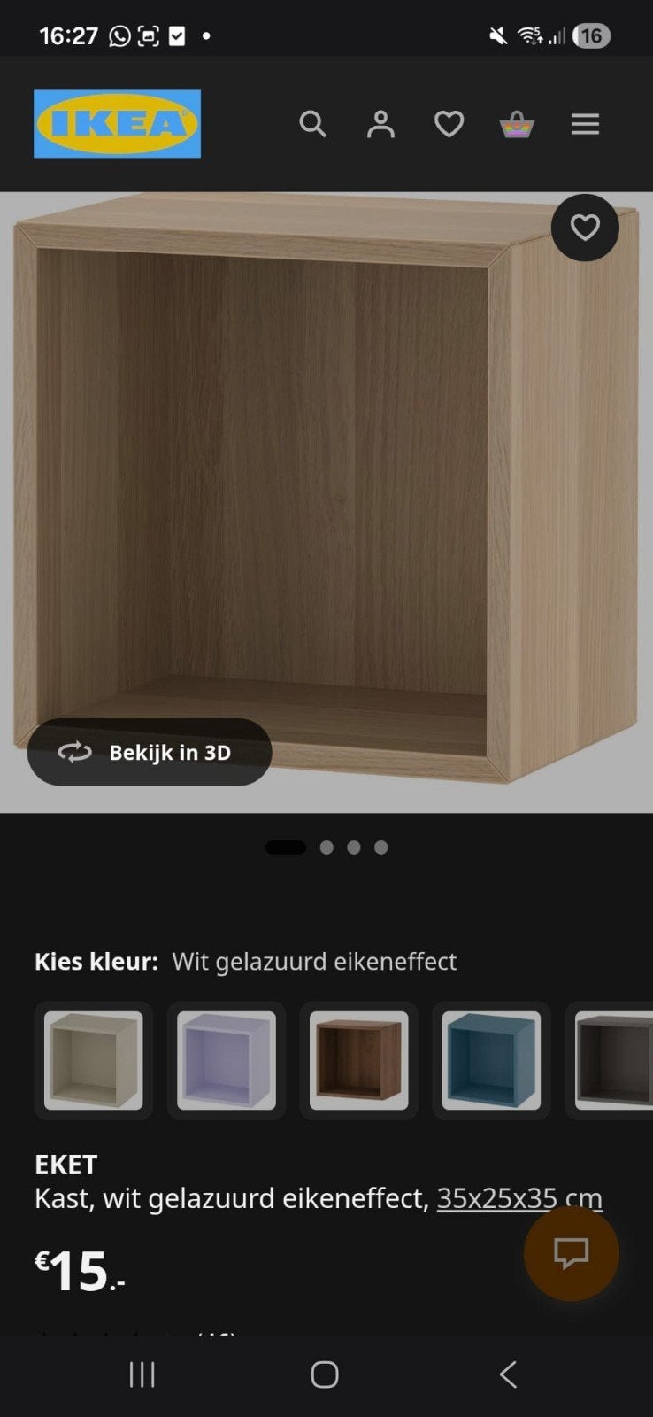 IKEA EKET Kast, 35x25x35 cm, Ophalen