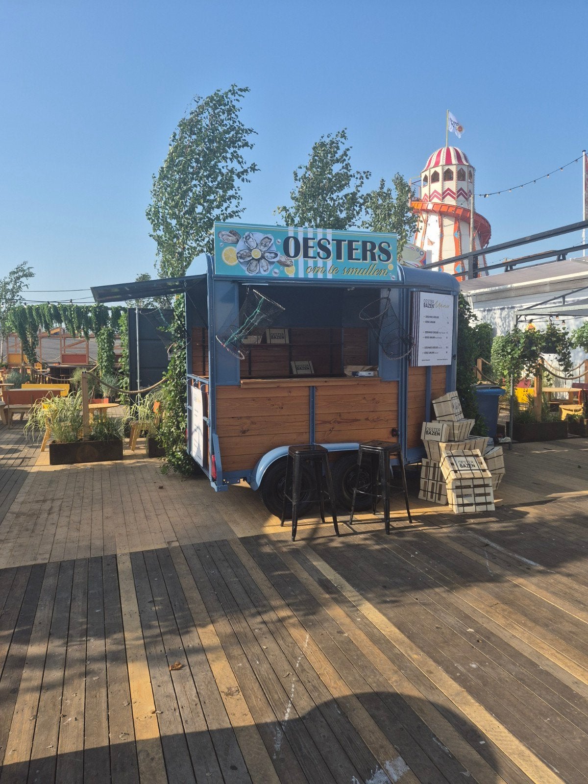 Foodtruck/bar, Ophalen