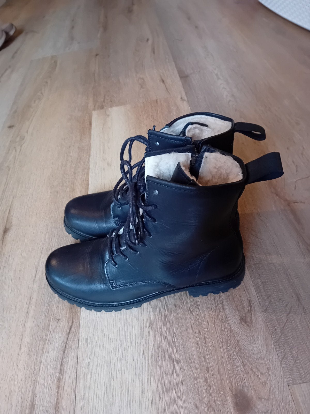 Blackstone gevoerde leren veterlaarzen maat 40. nieuw!, Ophalen of Verzenden, Nieuw, Zwart