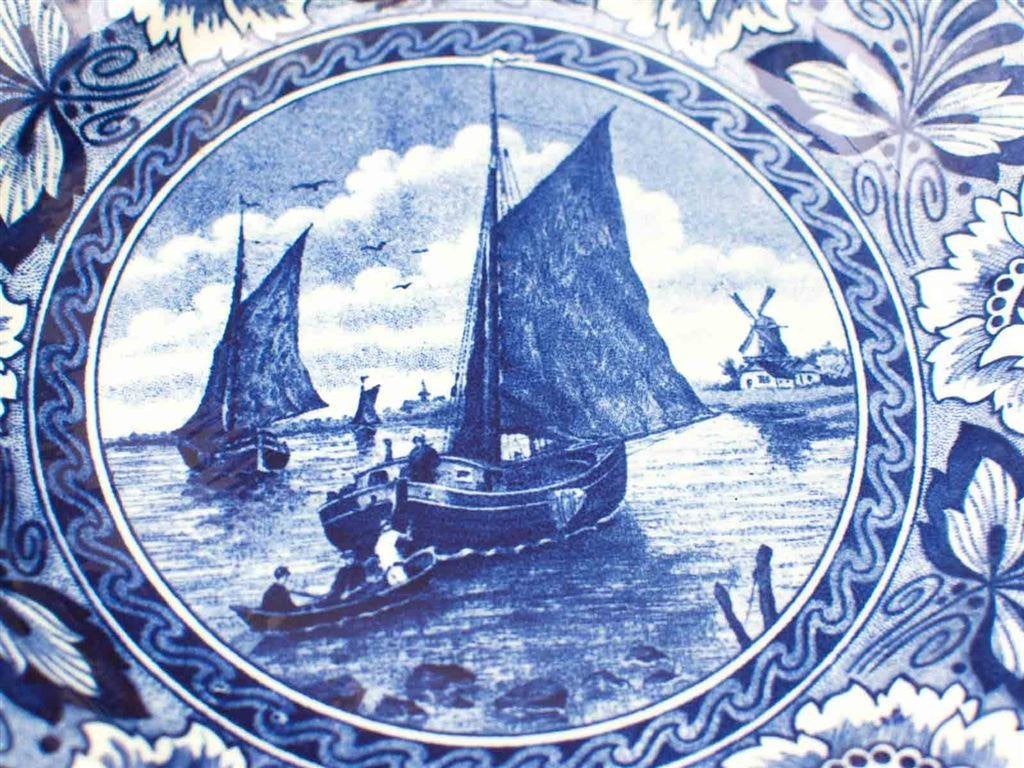 Boch Delfts porseleinen wandbord 36453, Ophalen of Verzenden, Gebruikt