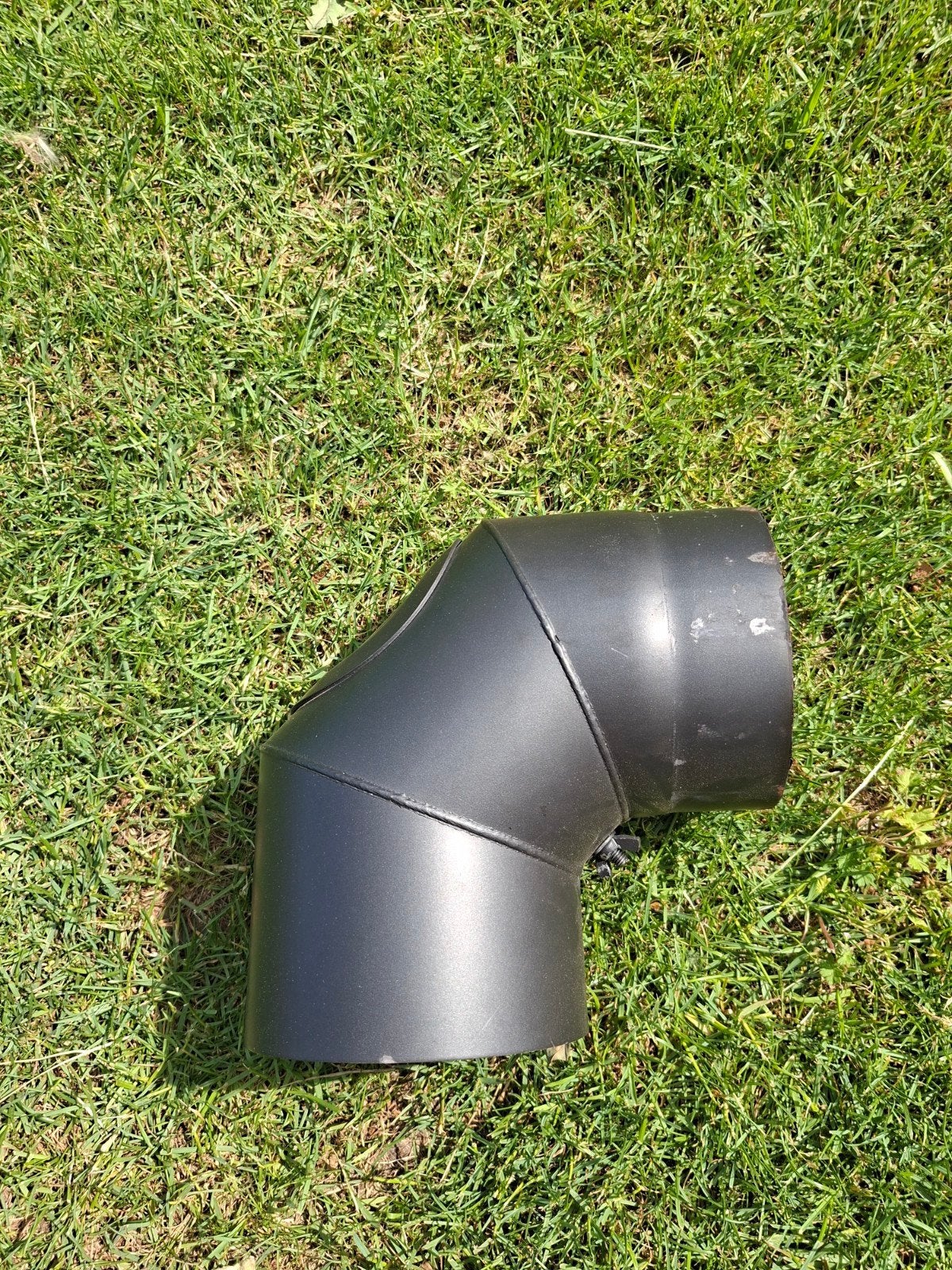 rookkanaal bocht 150mm zwart, Bochten, Ophalen of Verzenden, Rvs, Minder dan 2 meter