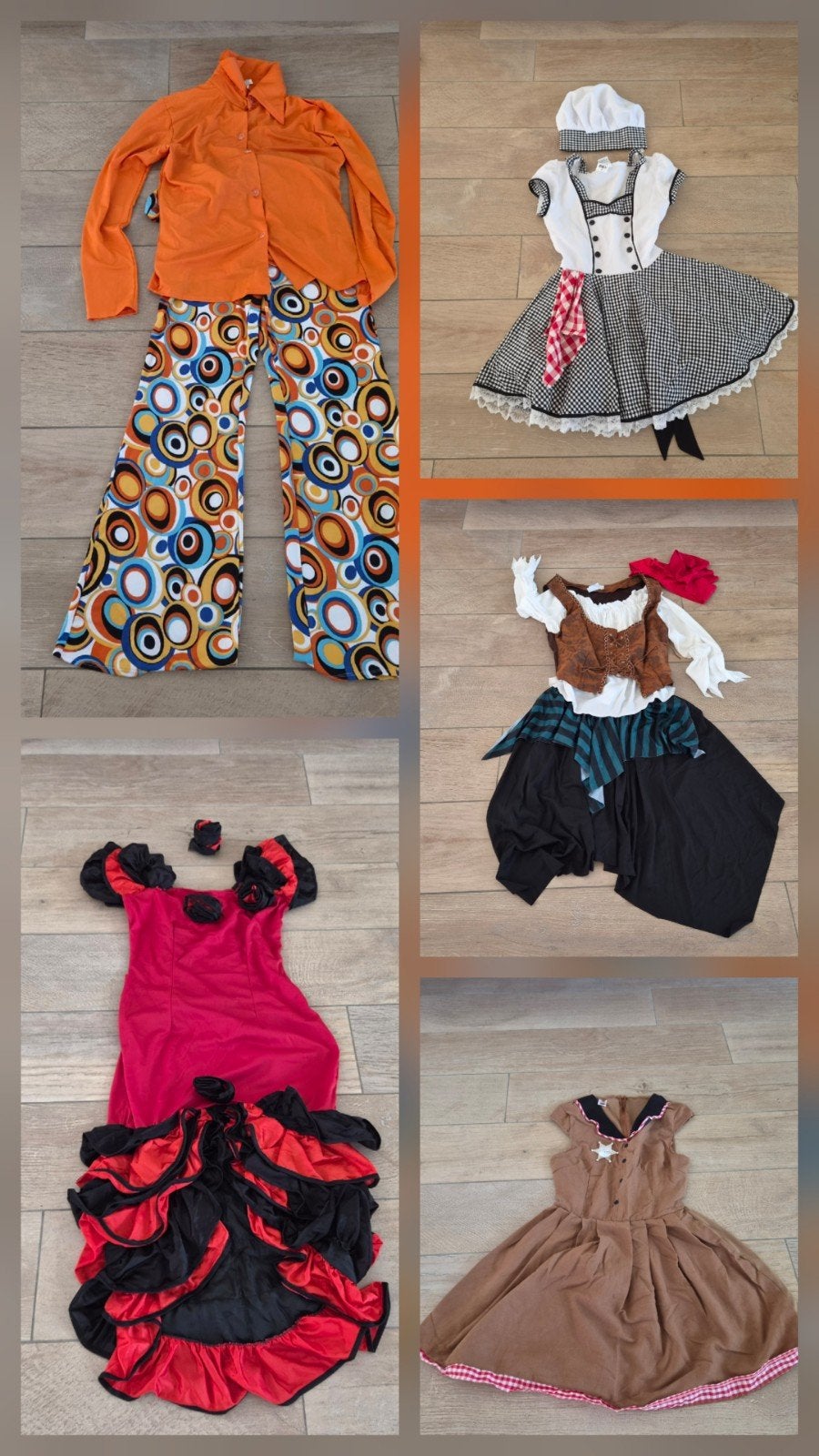Carnavalskleding set: 5 outfits (maat S/M), Kleding | Dames, Carnaval, Ophalen of Verzenden, Zo goed als nieuw, Kleding