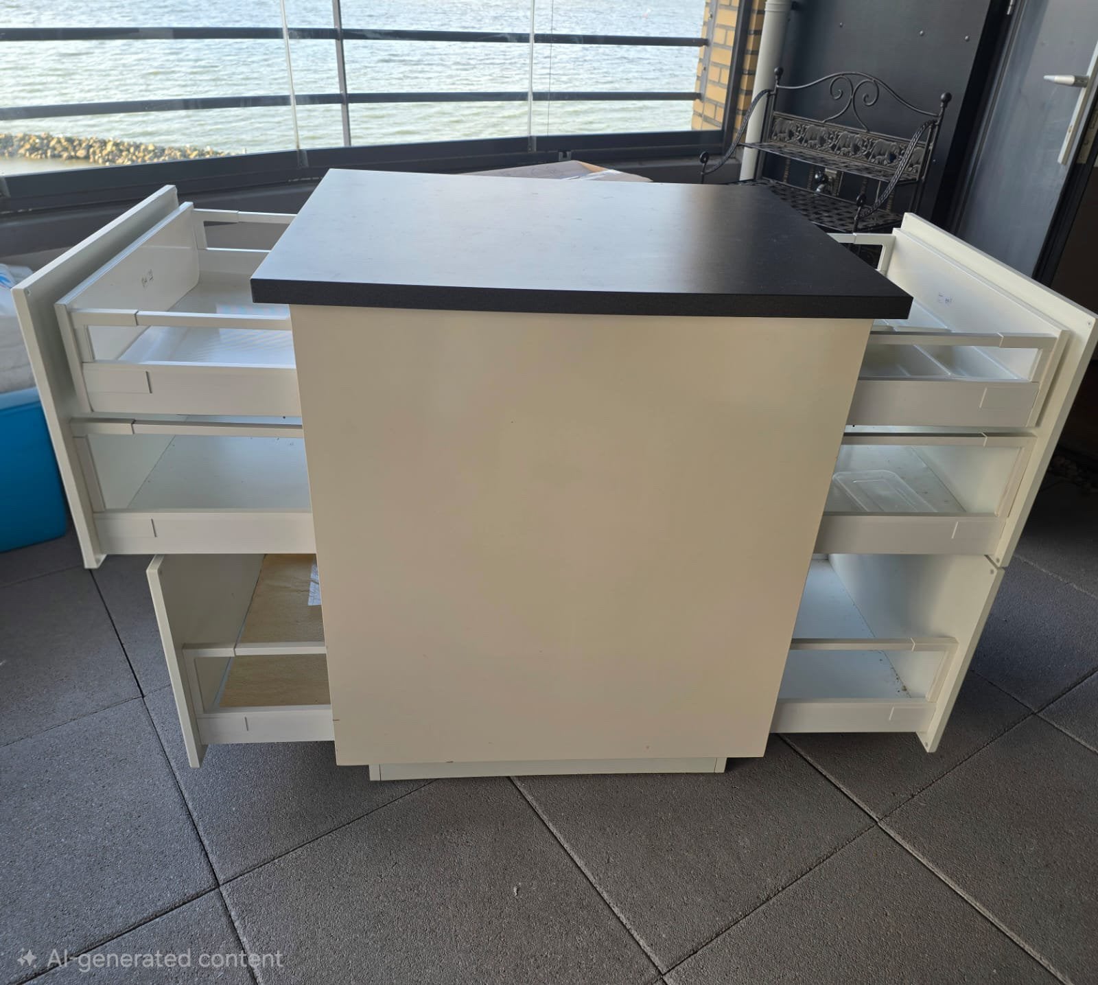 Keukeneiland /keukenblok met lades, Ophalen, Zo goed als nieuw, 50 tot 75 cm, Minder dan 100 cm