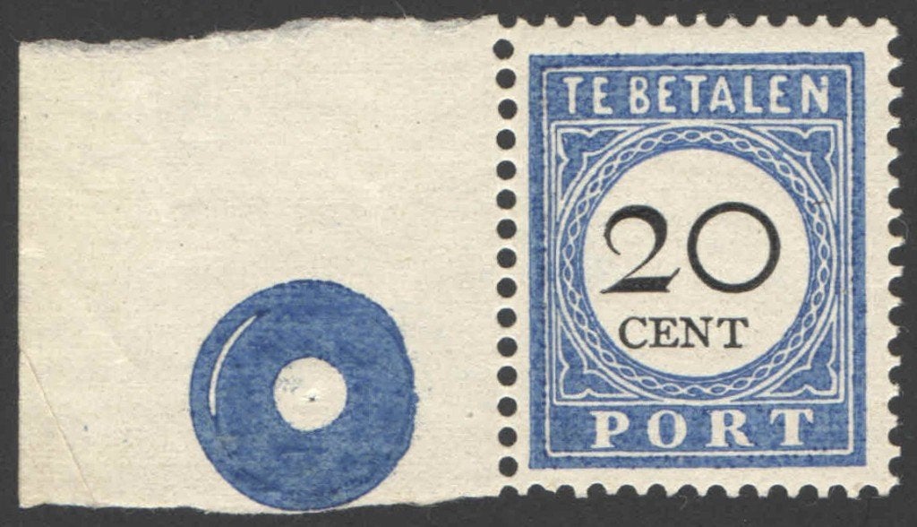 Nederland Port 25 postfris Cijfer 1894 Velrand verschijnsel!, Ophalen of Verzenden, T/m 1940, Postfris