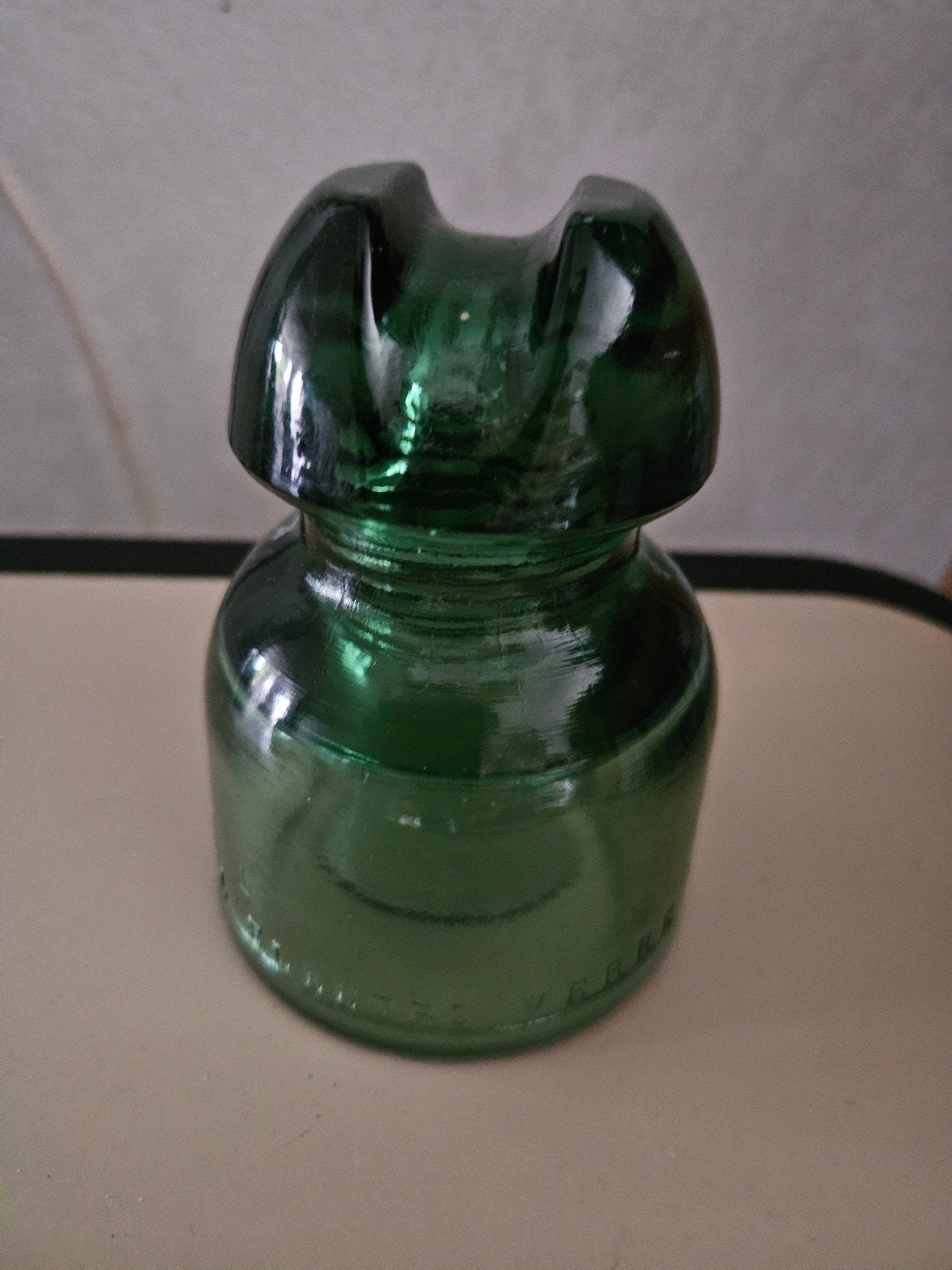Vintage Groene Glazen Isolator - ELECTROHM, Ophalen of Verzenden