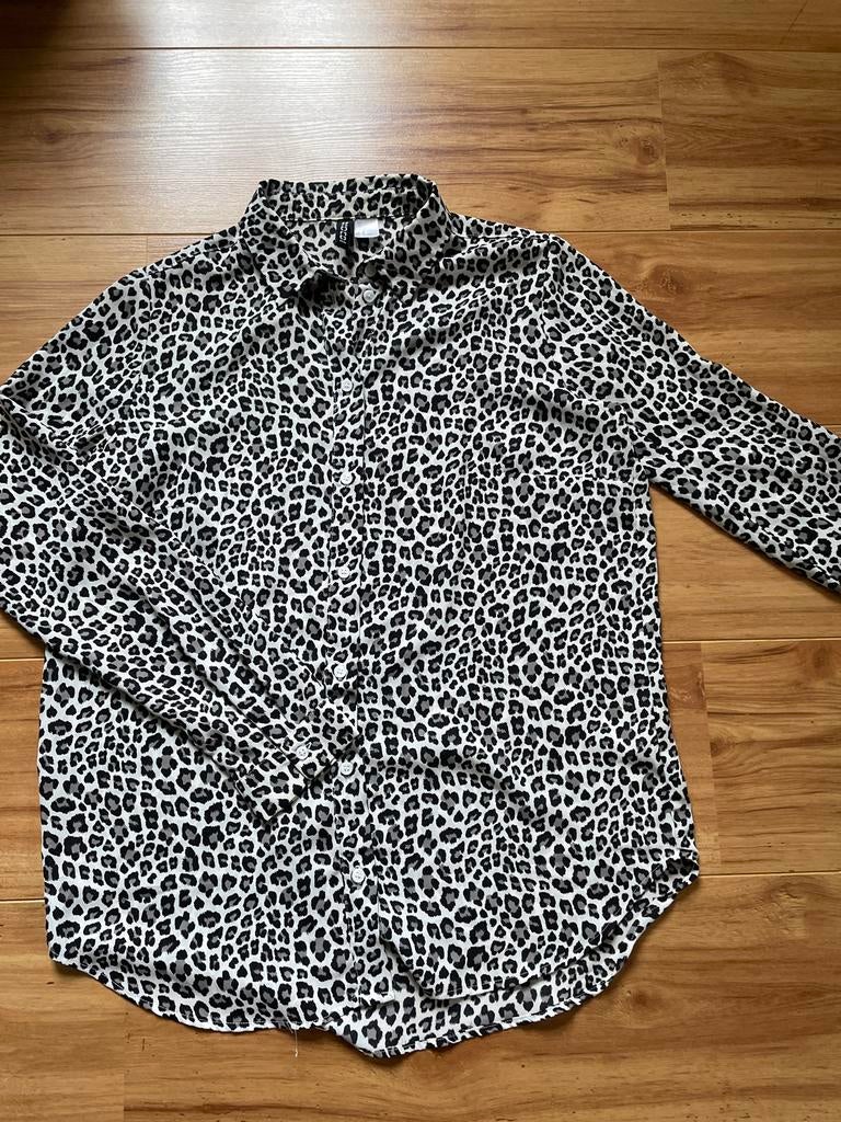 H&M Leopard Print Blouse - Maat M, Ophalen of Verzenden, Zo goed als nieuw, Maat 38/40 (M), Overige kleuren